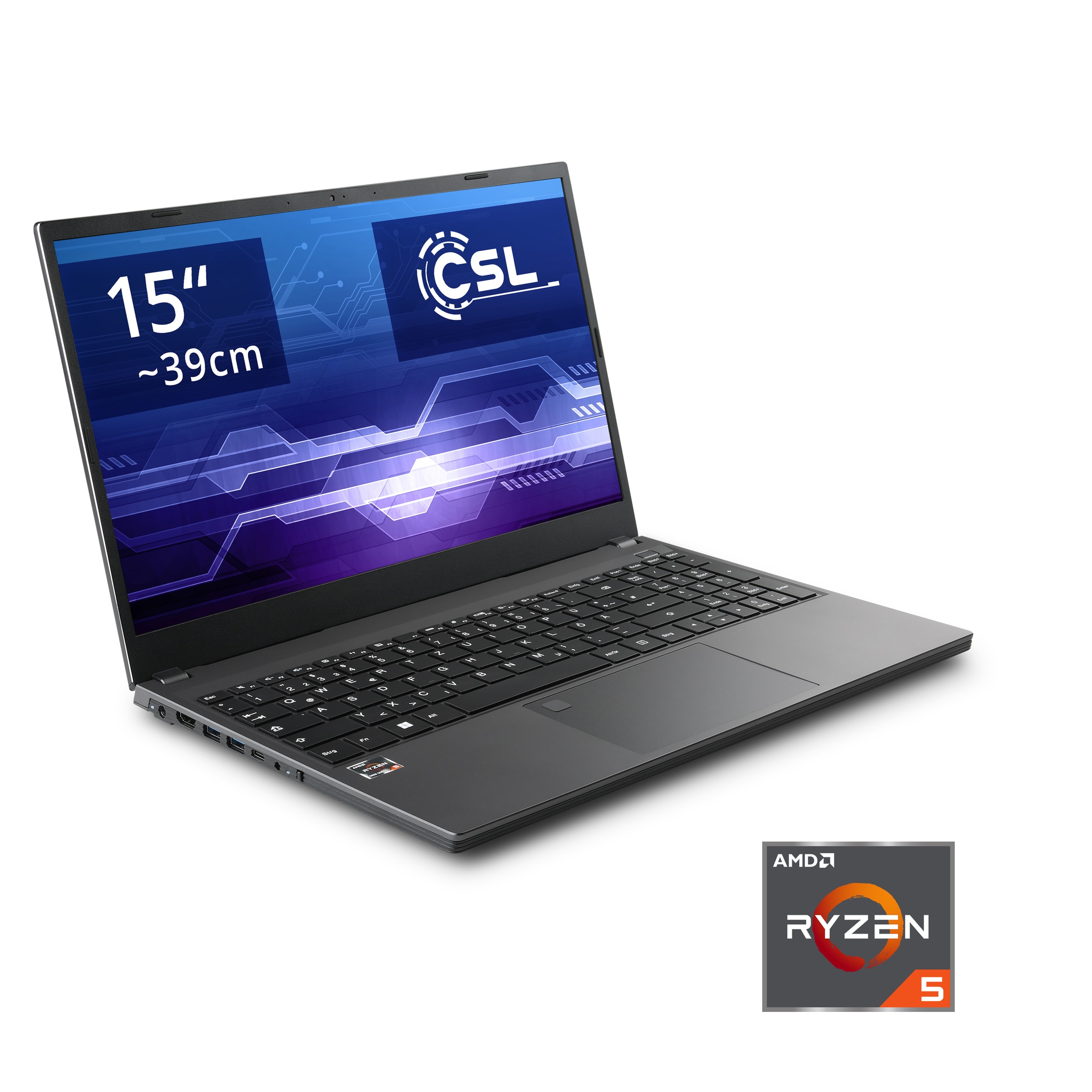 CSL Notebook »R'Evolve C15 5500U / 64GB / 500GB / Windows 11 Home«, 39,6 cm, / 15,6 Zoll, 500 GB SSD