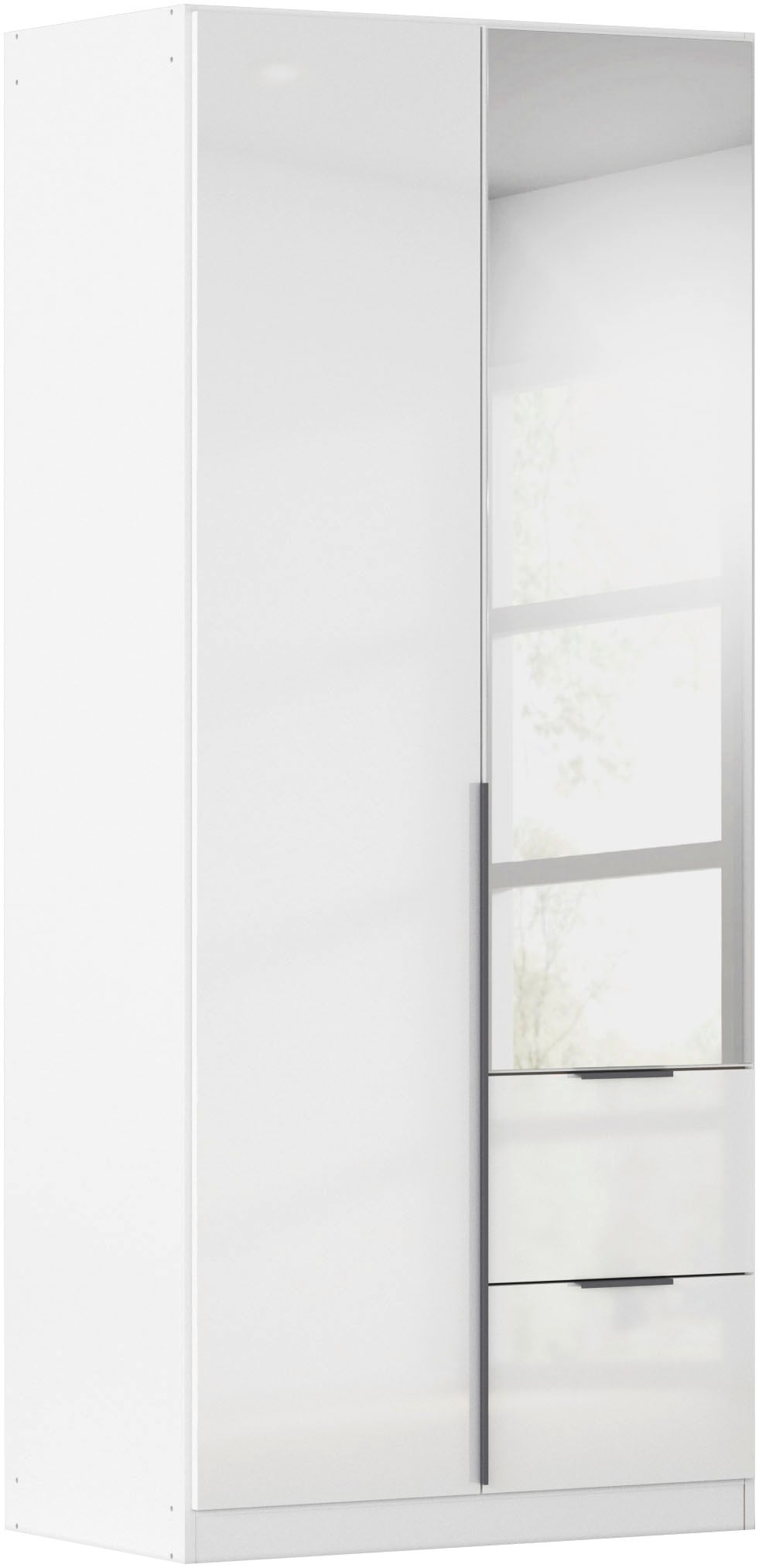 rauch Drehtürenschrank »Kleiderschrank Schrank Garderobe AGORDO mit Dekor- oder Hochglanzfront«, (in zwei Griff-Farben mit Dekor- oder Hochglanzfront), mit Außenschubkästen, in 6 Breiten und 2 Höhen MADE IN GERMANY