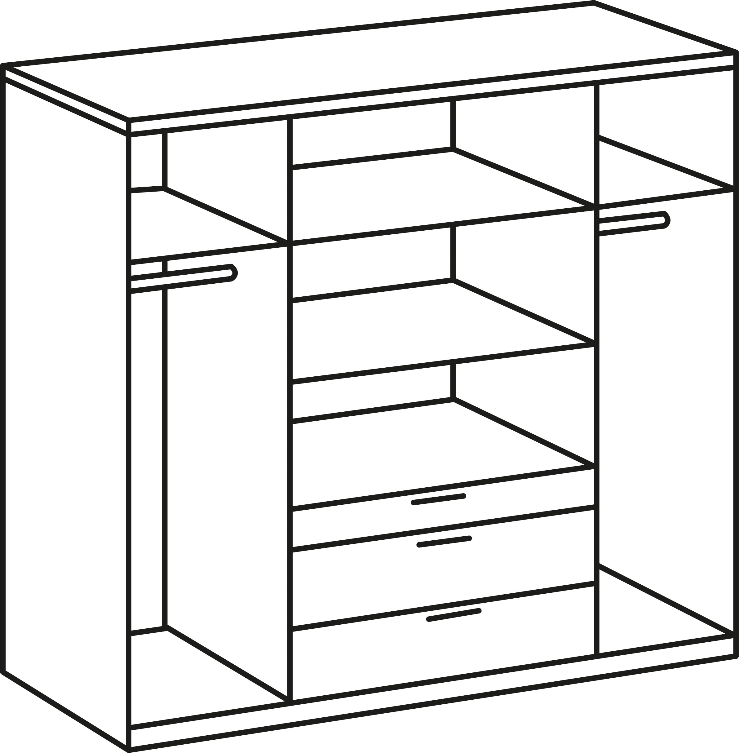 Wimex Kleiderschrank »New York« wahlweise 208 oder 236cm hoch
