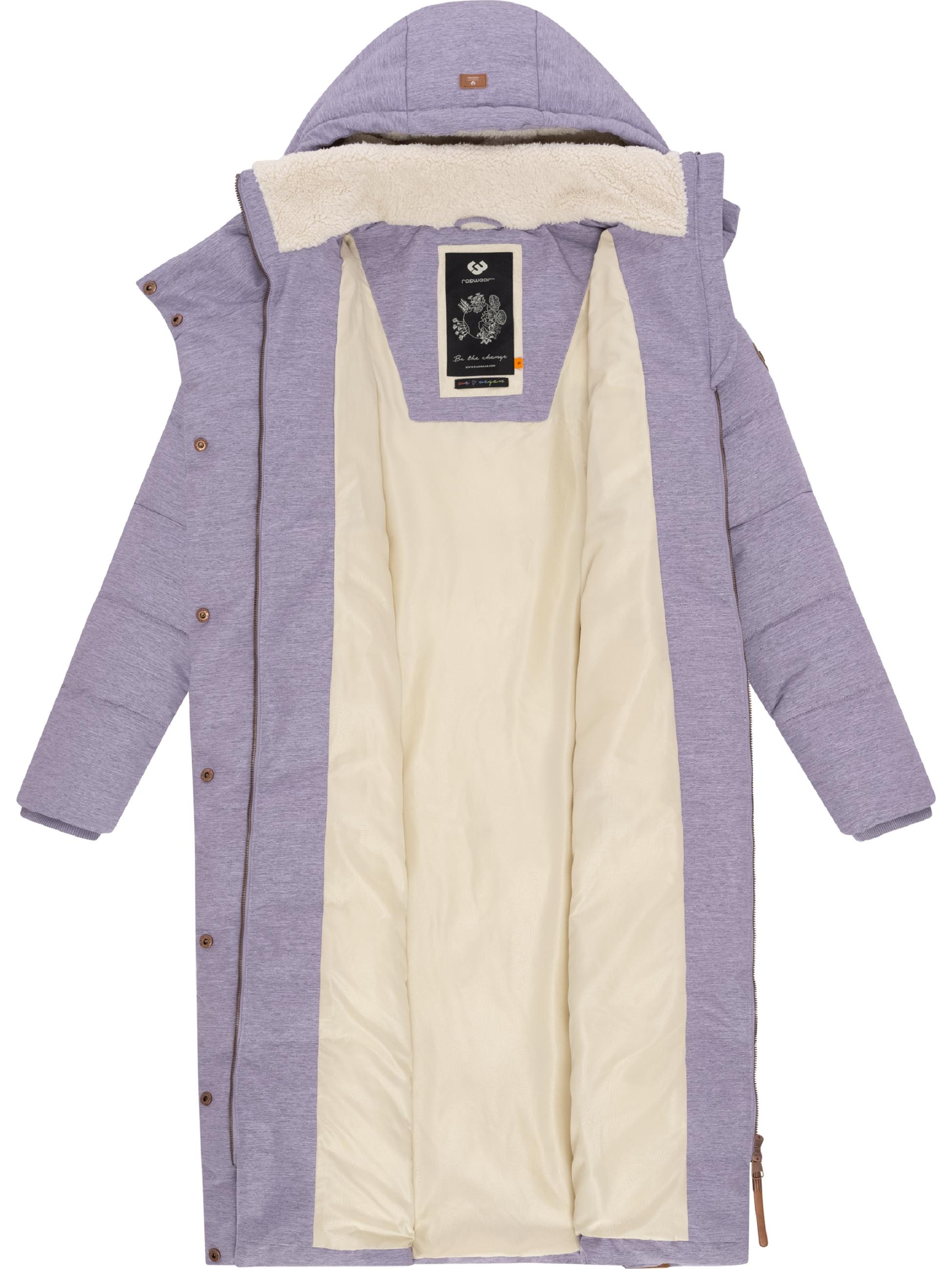 Ragwear Wintermantel »Wintermantel Pavla Long«, extralanger Winterparka mit Teddyfutter und Kapuze