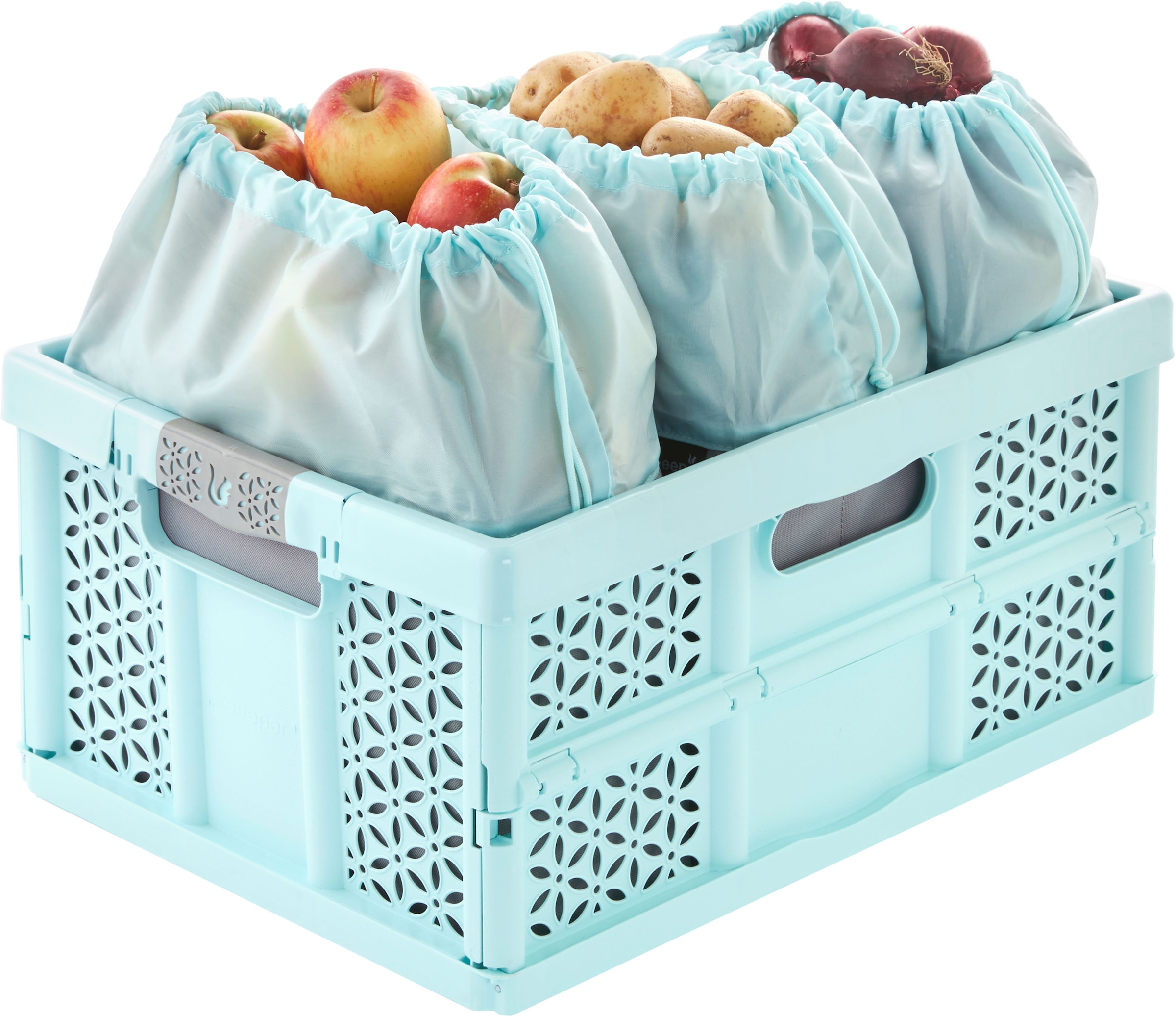 keeeper Klappbox »lea 32l und faltbarere Obst- und Gemüsebox nea 9l« Soft-Touch-Griffe, zusammenklappbar