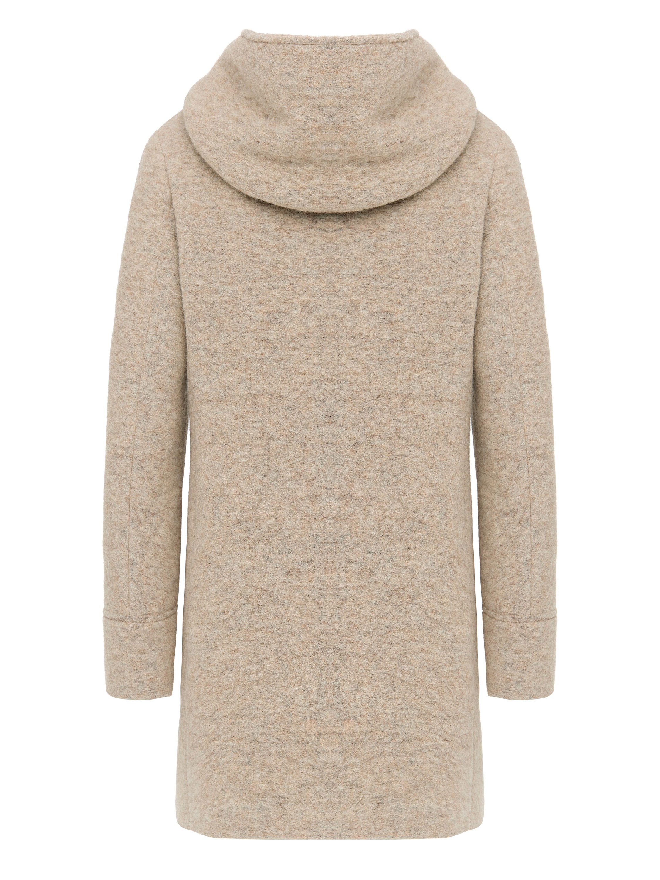 MANISA Wolljacke, mit Kapuze, Wollparka mit Kapuze und verdeckten Knöpfen