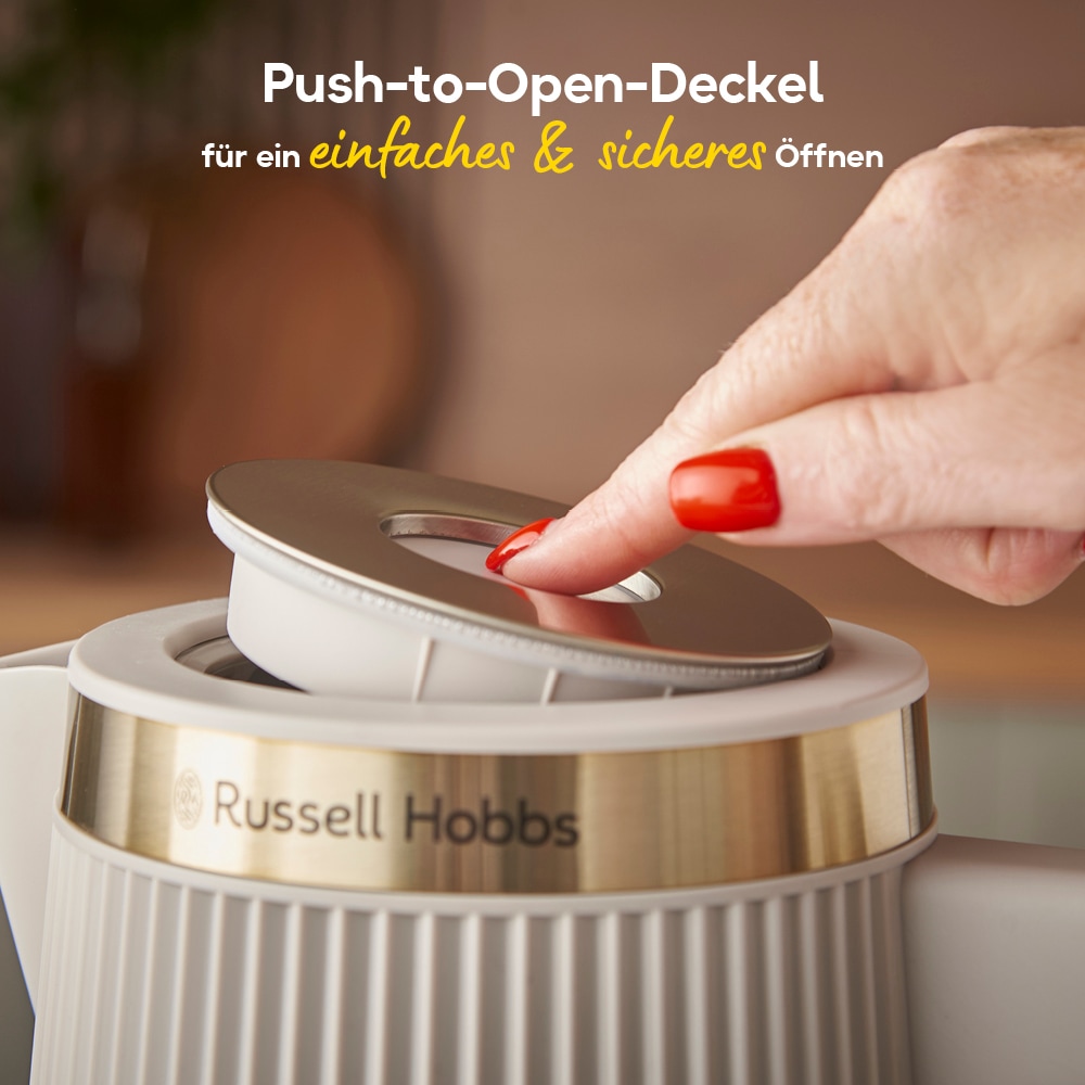 RUSSELL HOBBS Wasserkocher »Brontë Stone 26751-70« 1,7 l 3000 W matt, Ausgusstülle, Wasserstandsanzeige, herausnehmbarer Kalkfilter