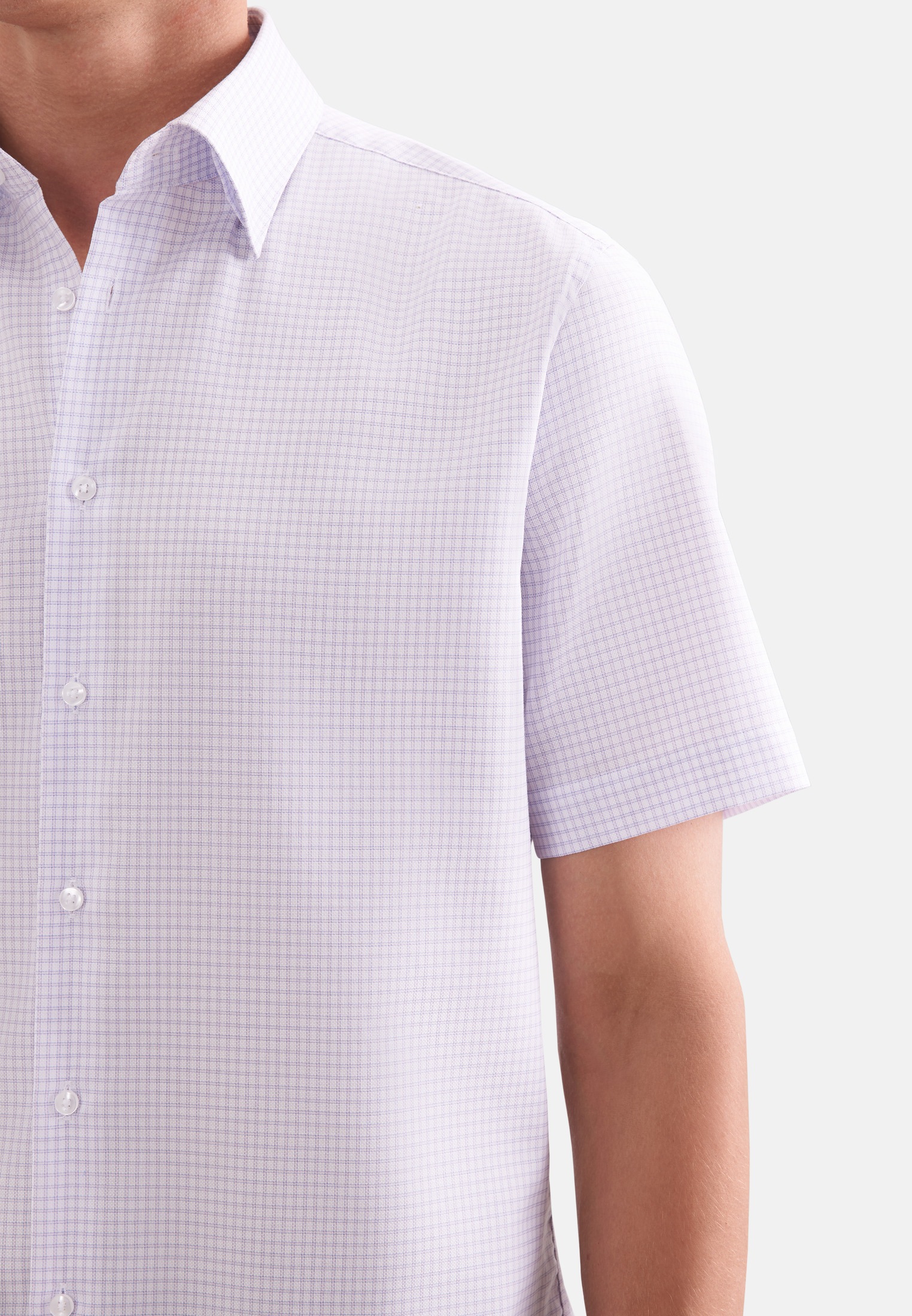 seidensticker Businesshemd »Schwarze Rose« Shaped 1/2 Covered-Button-Down-Kragen Karo