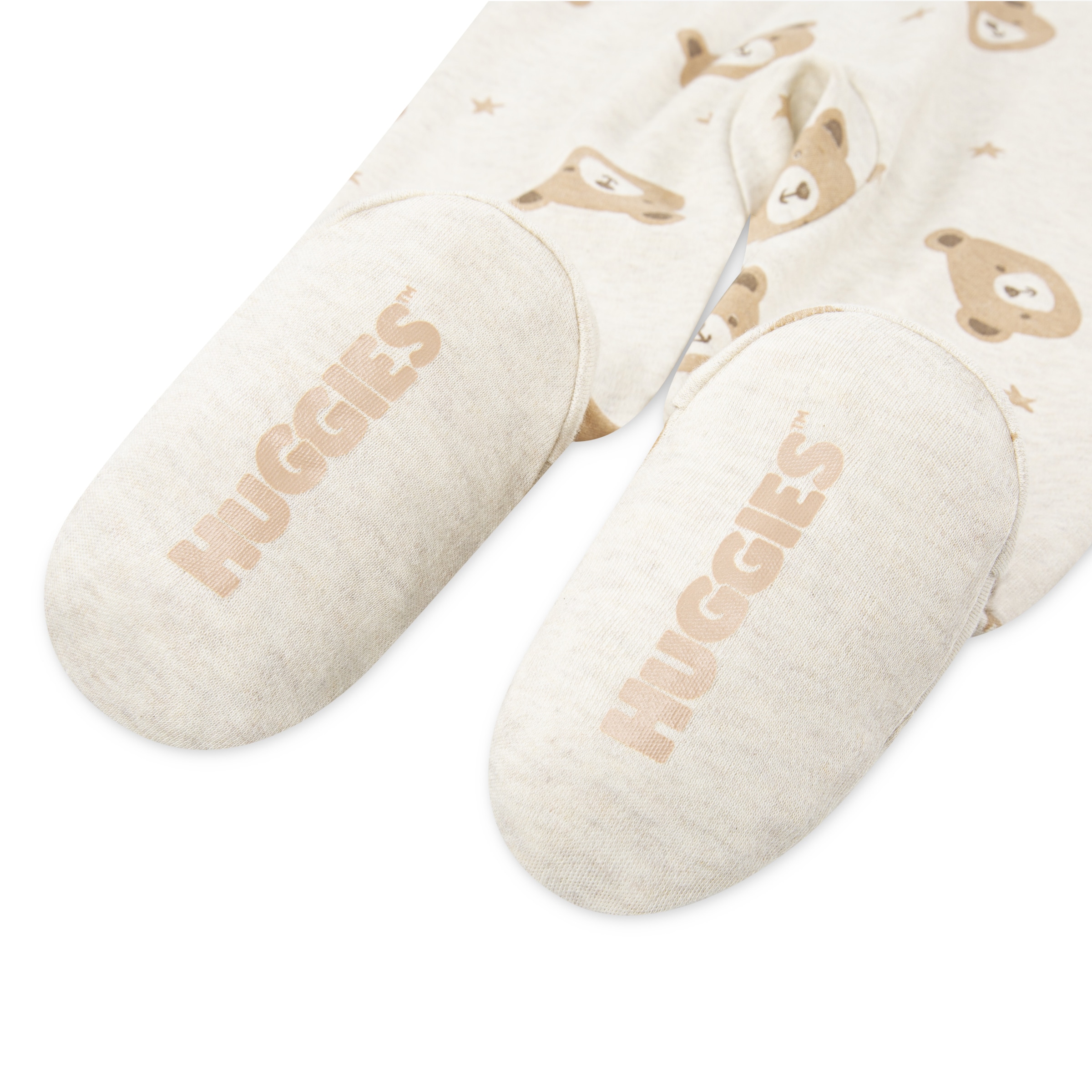 HUGGIES babywear Strampler »HUGB FOOTED COVERALL« allover mit Bärchen und Sternen bedruckt