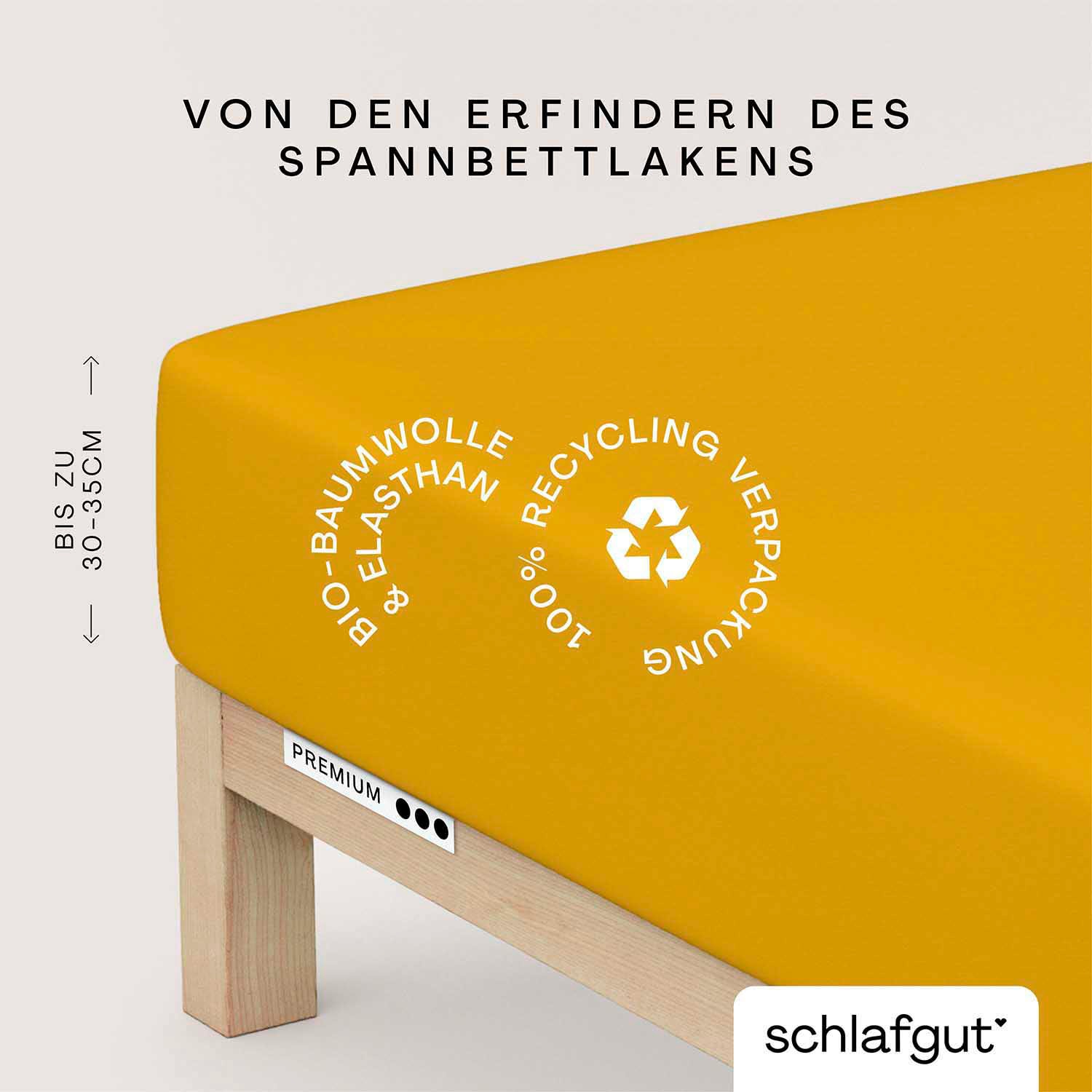 Schlafgut Spannbettlaken »Premium«, Zero Waste Verpackung, PREMIUM Qualität