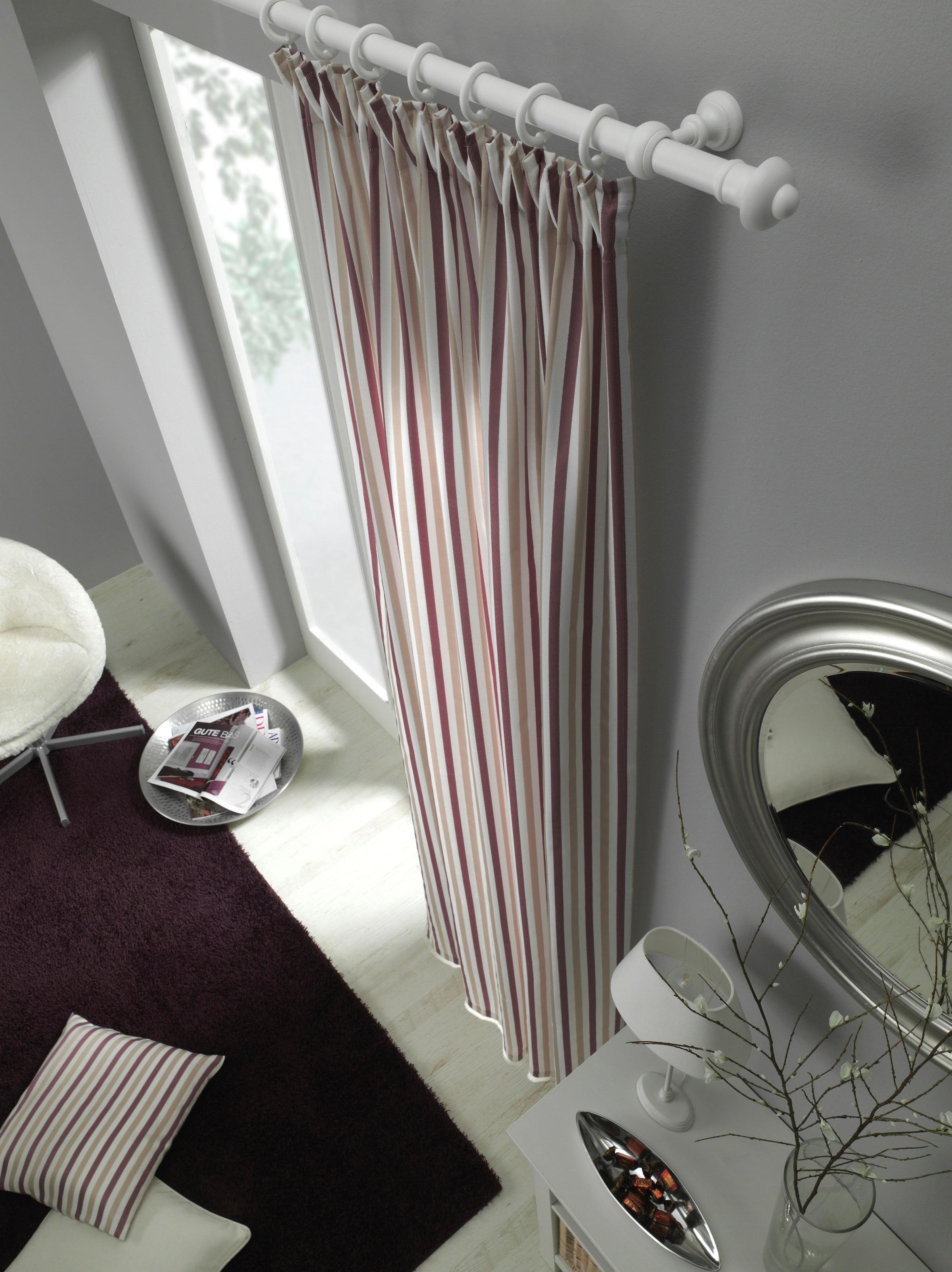 GARDINIA Gardinenring »Kunststoff mit Faltenlegehaken« Serie Spannstange Ø 23/26 mm