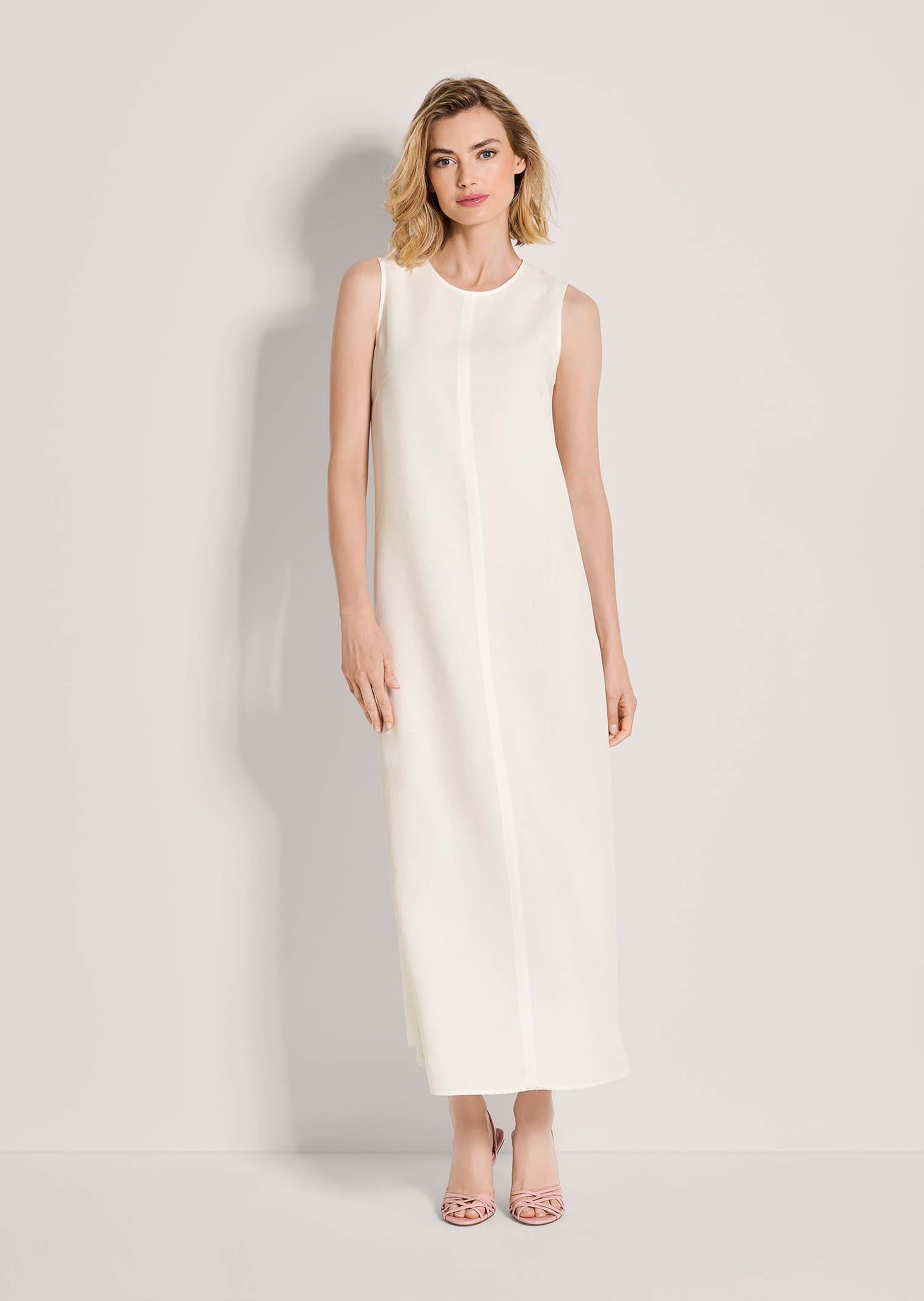 MADELEINE Midikleid »Maxikleid Viskosekleid mit Rundhals«