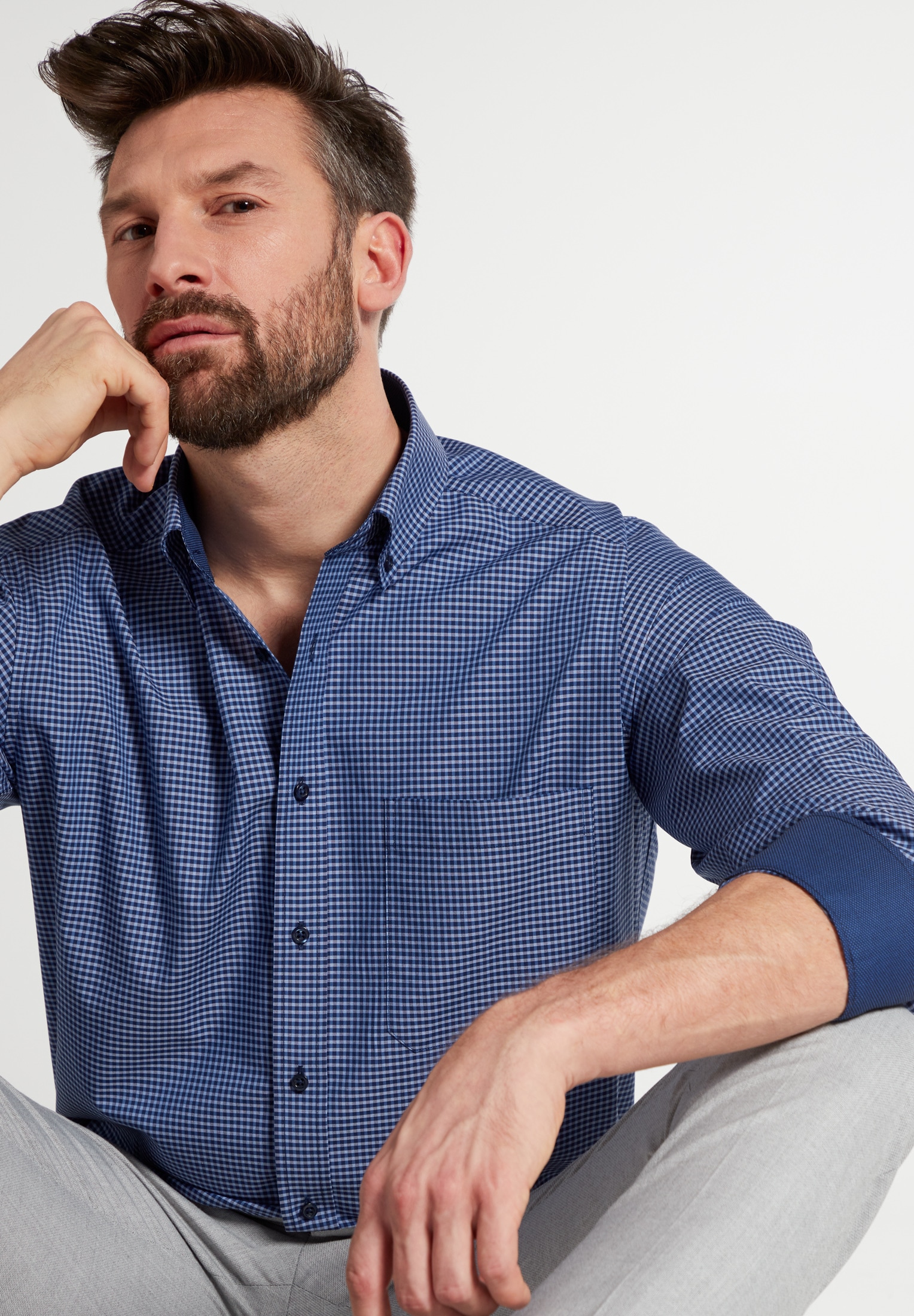 Eterna Langarmhemd »COMFORT FIT«, NON IRON (bügelfrei)