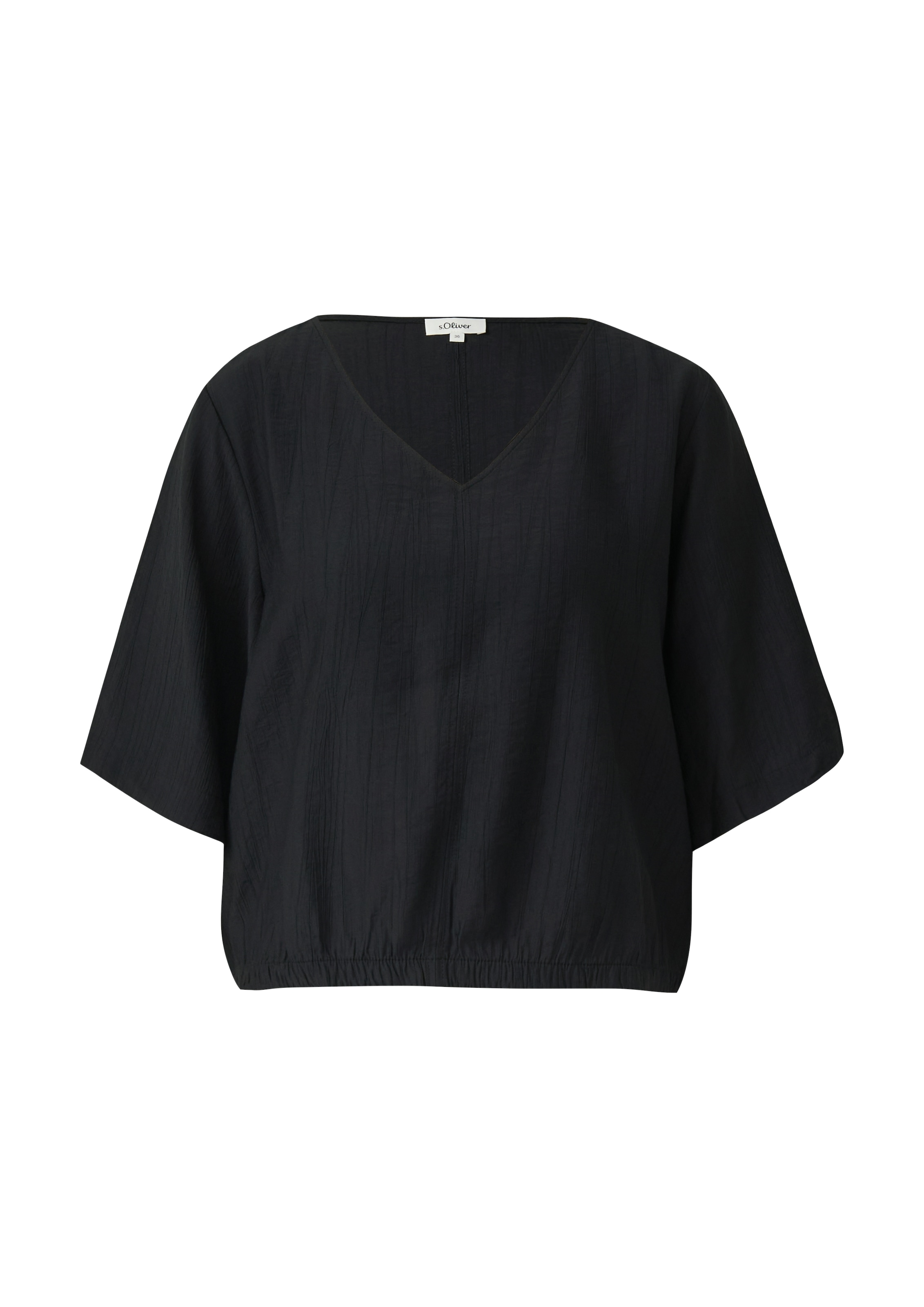 s.Oliver Shirtbluse weite Passform, V-Ausschnitt