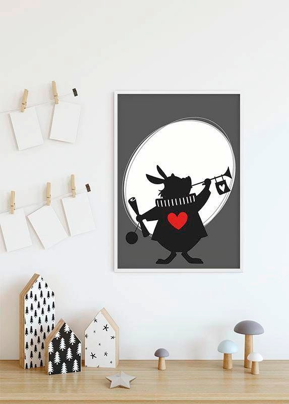 Komar Bild »Alice Rabbit« Disney 1 Stk. tlg. Wandbild zur Dekoration im Kinderzimmer - ohne Rahmen