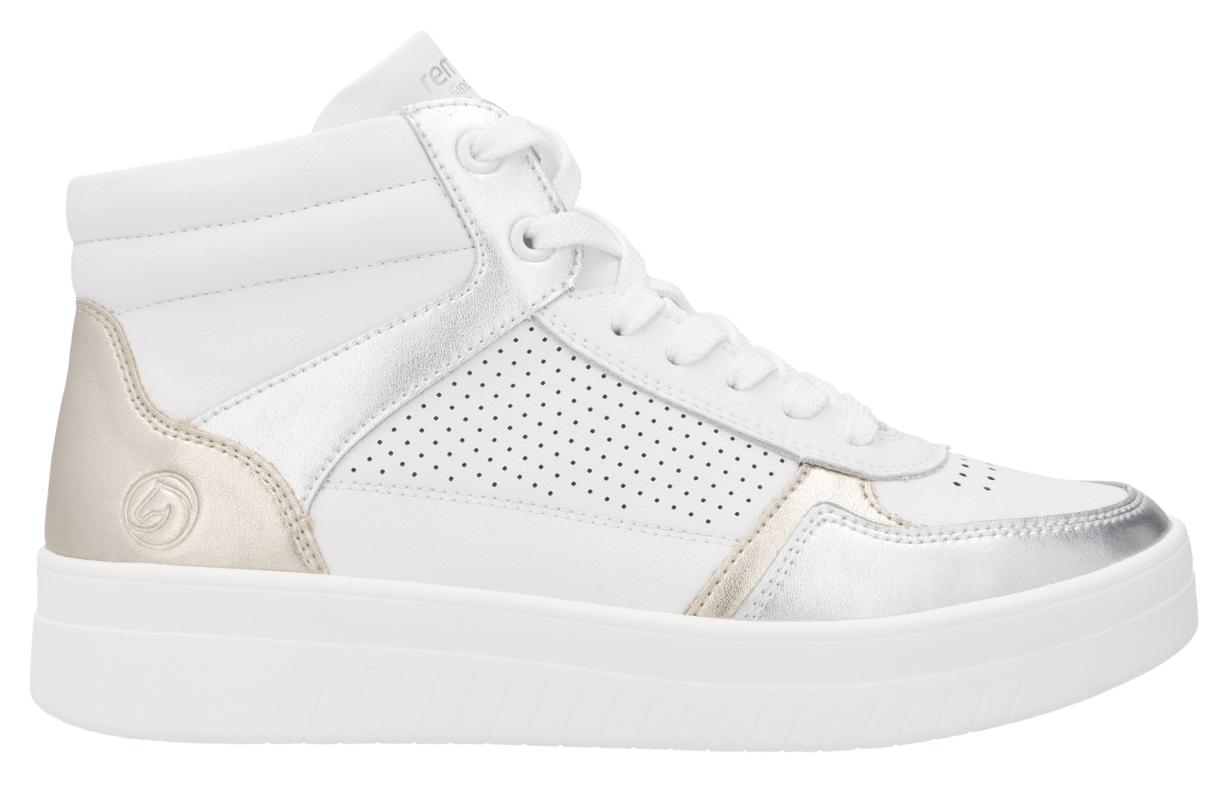 Remonte Plateausneaker, Freizeitschuh, Schnürschuh, High Top-Sneaker mit Kontrastbesatz