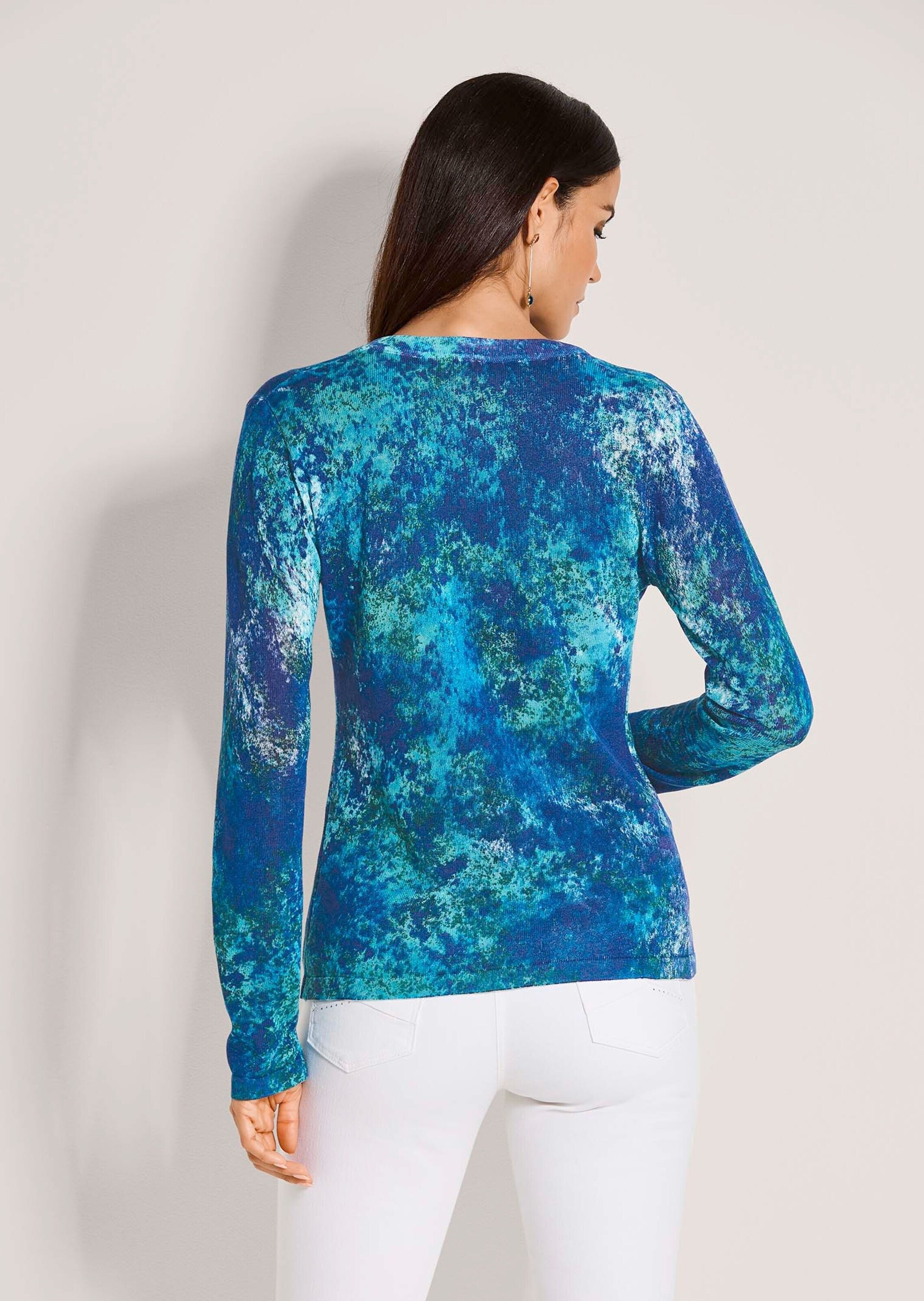 MADELEINE Strickjacke »Strickjacke Langarm Viskose-Jacke mit Knopfleiste« Durchgehende Knopfleiste