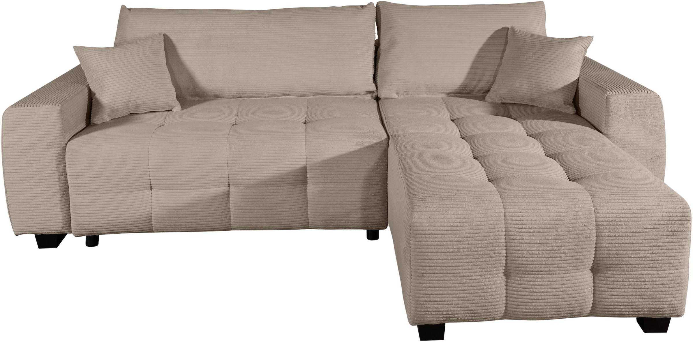 OTTO home Ecksofa »Bella L-Form, B: 234 cm - OTTO. Verlässliche Qualität.« Ecksofa,Schlaffunktion,Bonnelfederkern,Rückenkissen