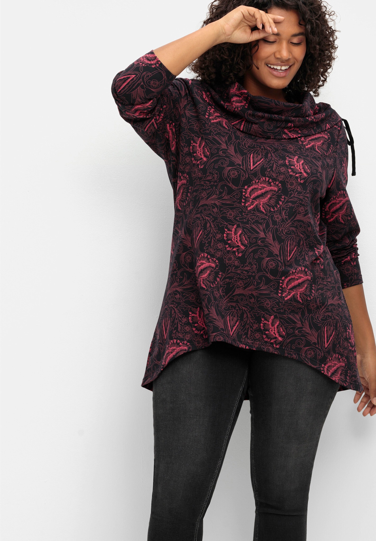 sheego by Joe Browns Sweatshirt »Sweatshirt Sweatshirt mit weitem Schalkragen«
