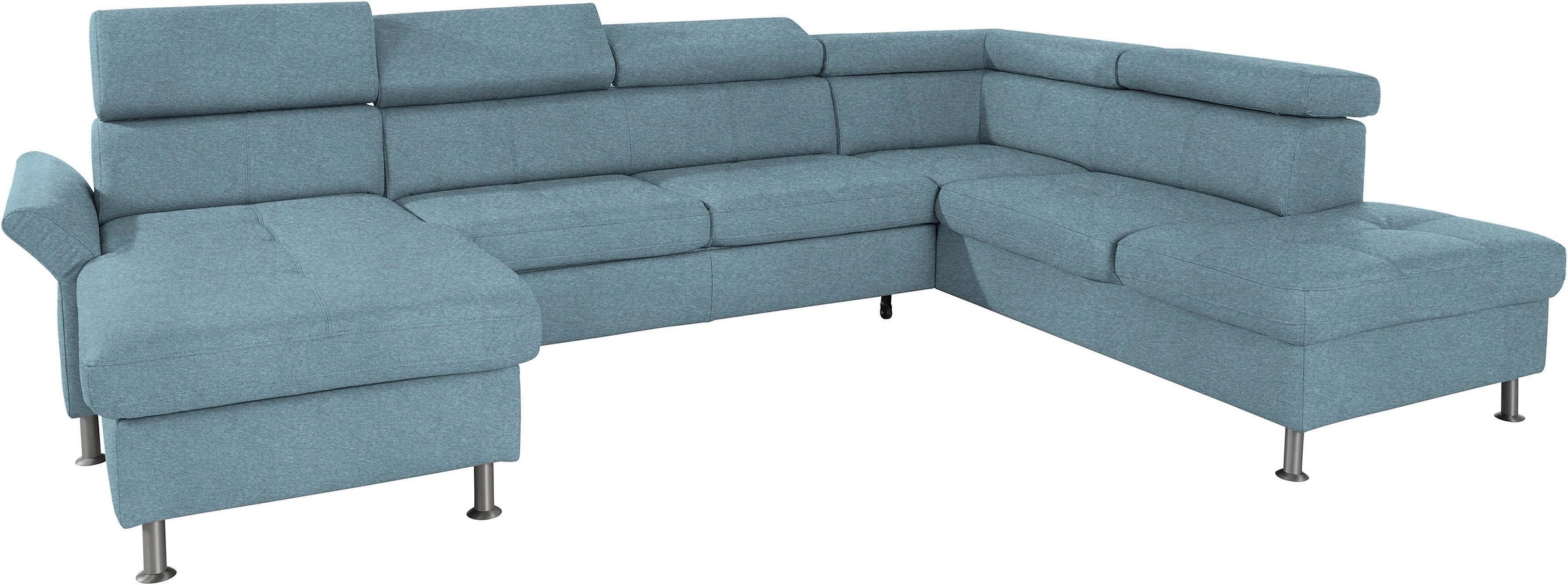 exxpo - sofa fashion Wohnlandschaft »Maretto, bequem und komfortabel, aufwendige Sitzsteppung, U-Form«, inkl. Kopfteilverstellung für mehr Sitzkomfort, wahlweise Bettfunktion