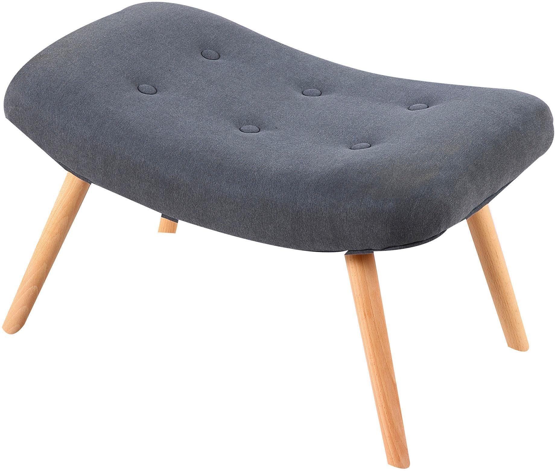 Homexperts Hocker »Aron«, (1 St.), Hocker mit Knopfsteppung