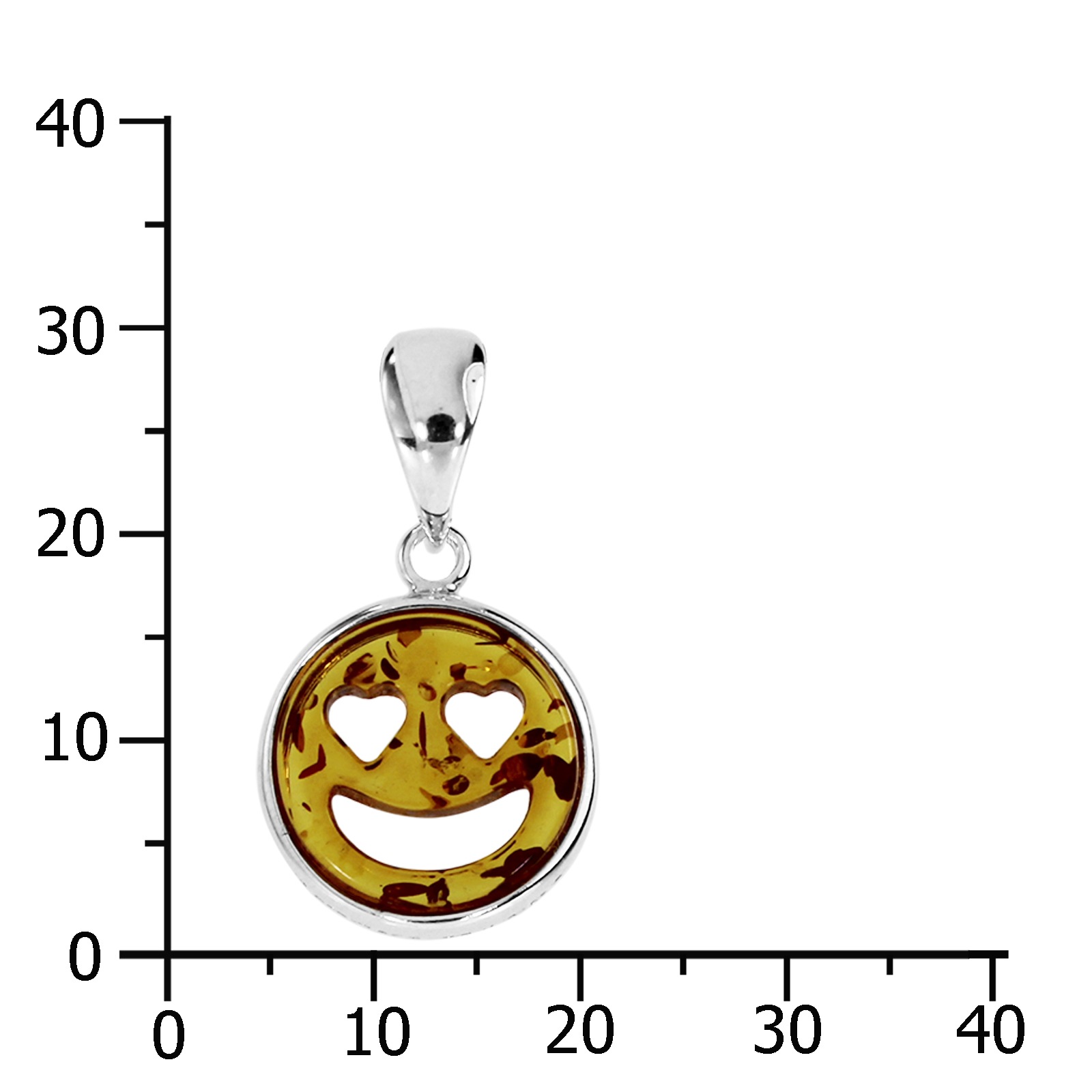 OSTSEE-SCHMUCK Kettenanhänger »- Smiley - Silber 925/000 - Bernstein«
