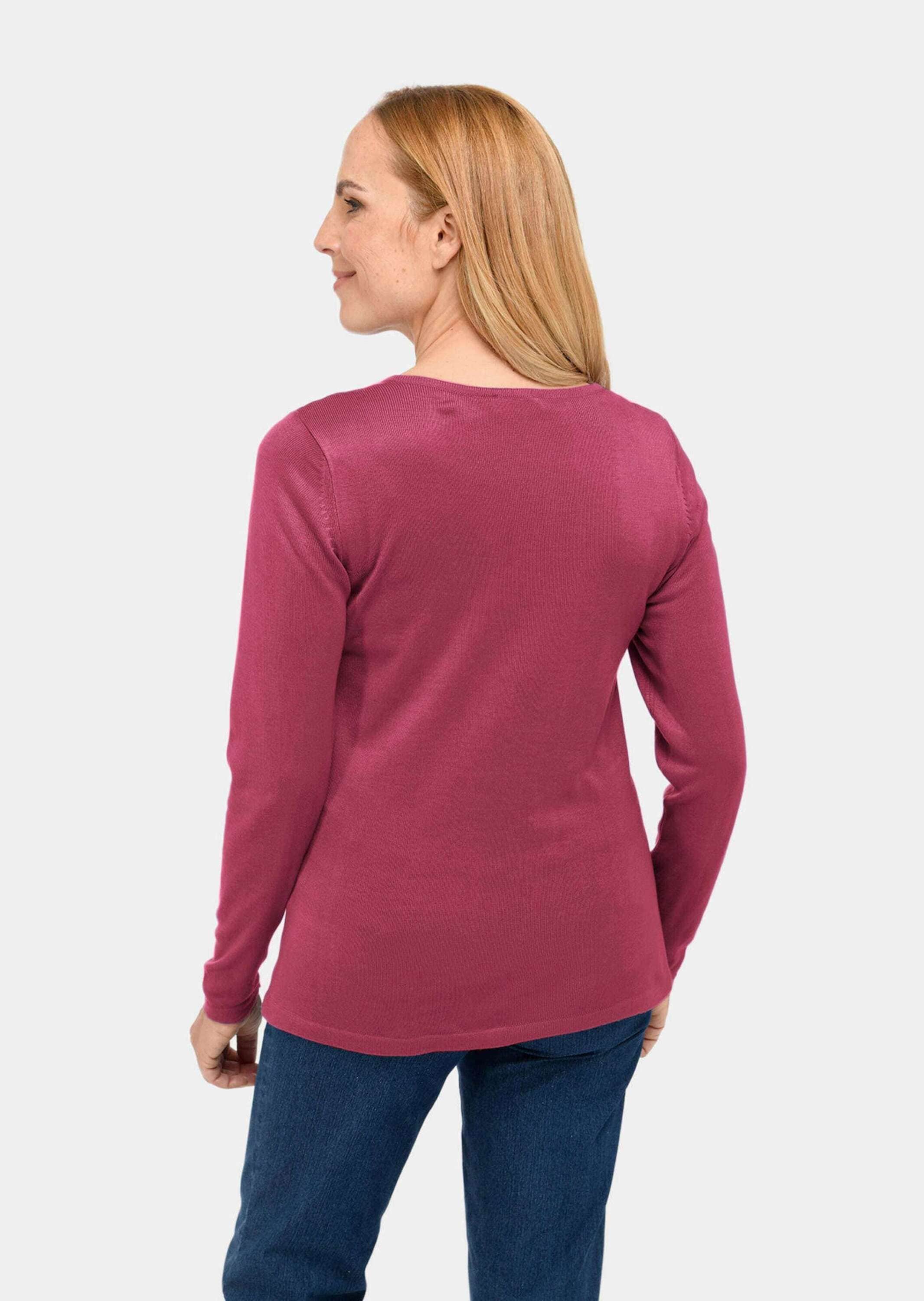 GOLDNER Strickpullover »V-Pullover Unkomplizierter Pullover mit V-Ausschnitt«