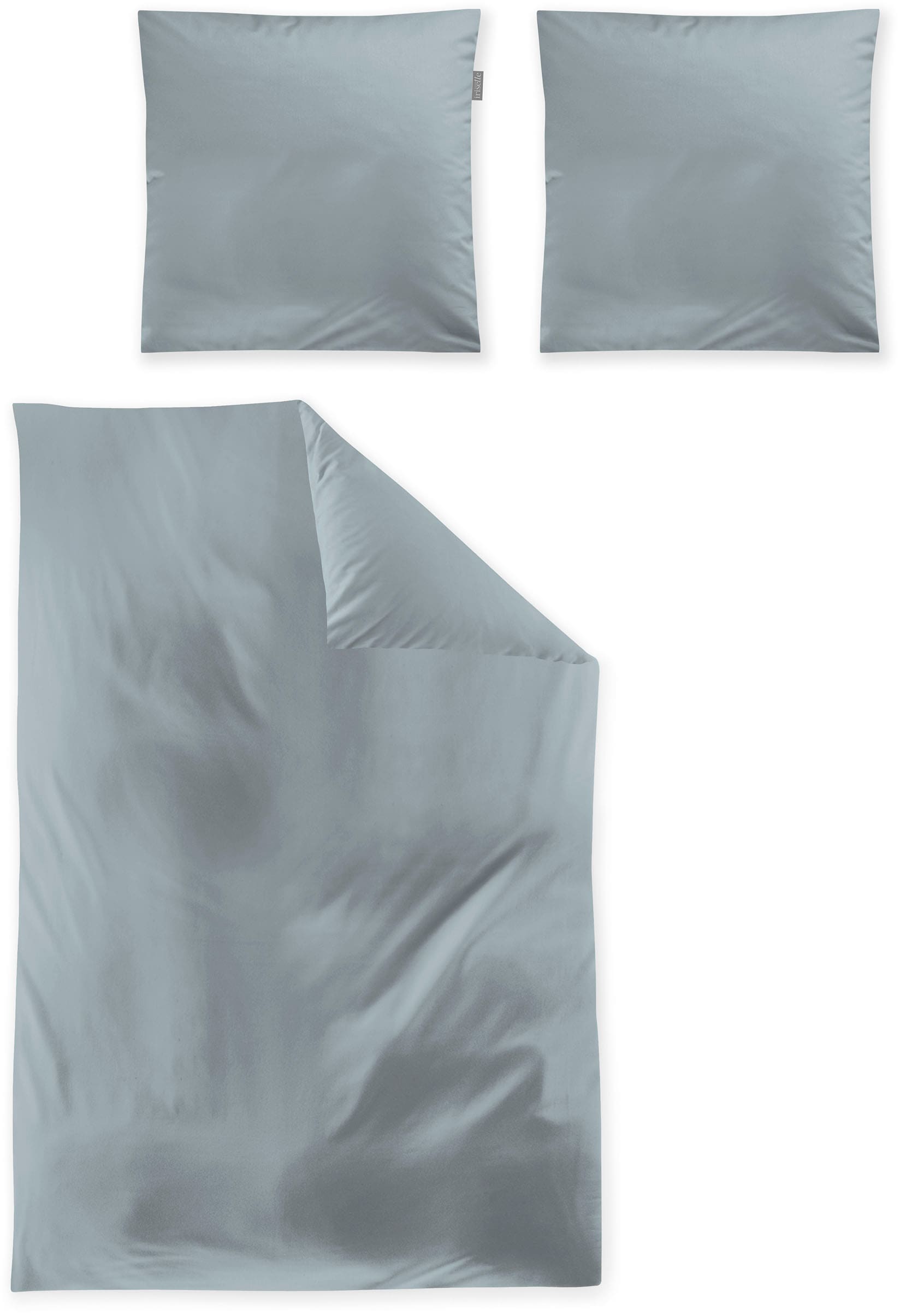 Irisette Bettwäsche »Premium Satin Bettwäsche Paris«, hochwertige Uni Premium Bettwäsche mit Reißverschluss, 100% Baumwolle