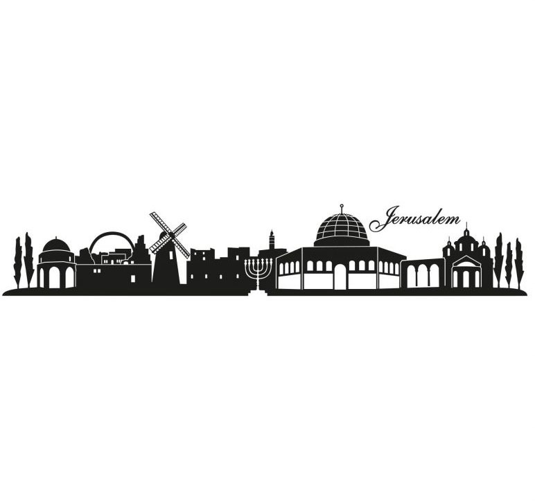 Wall-Art Wandtattoo »Stadt Skyline Jerusalem 120cm«