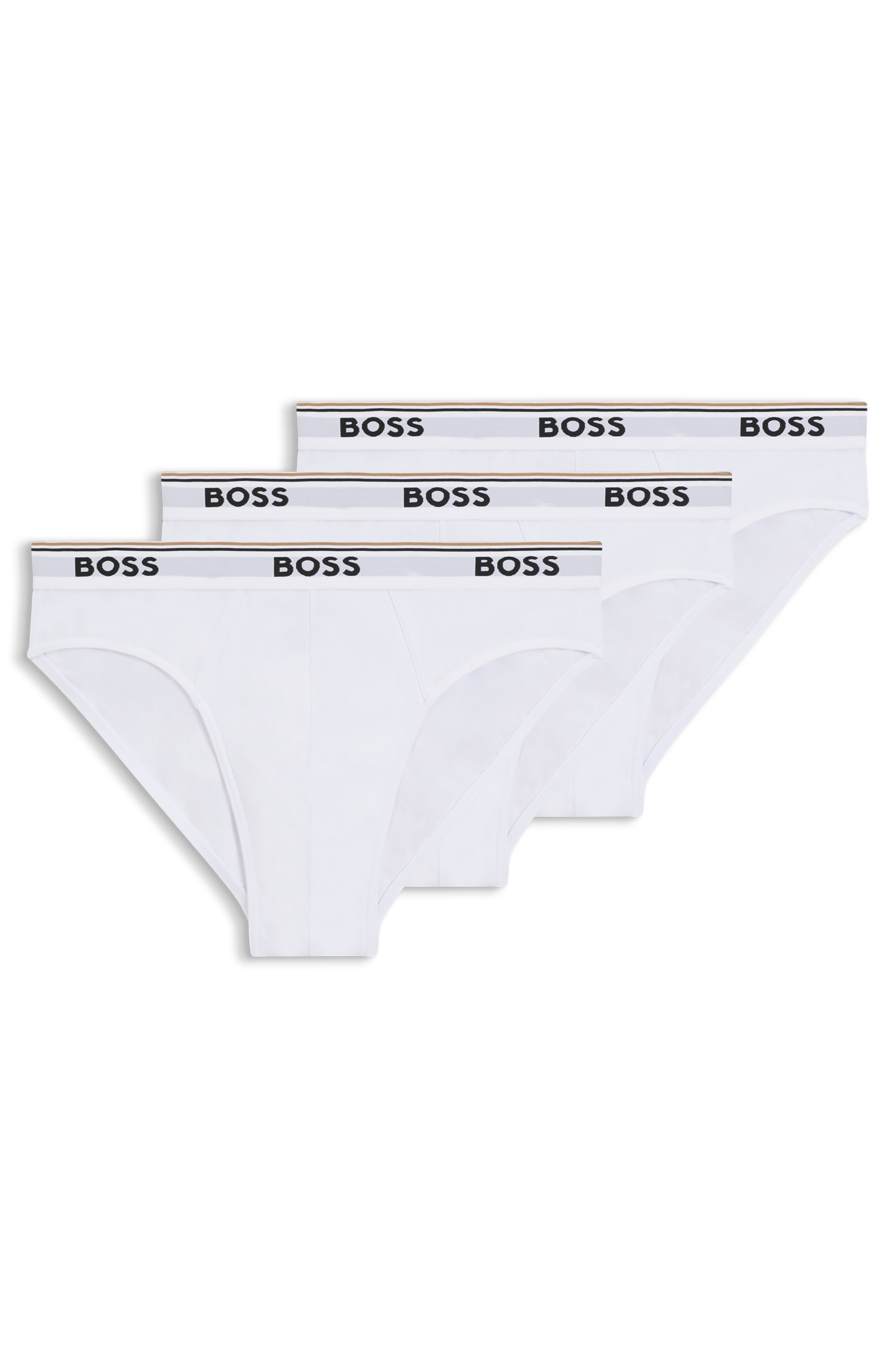 BOSS Slip »Brief 3P Power«, (3 St.), Elastikbund mit Logo