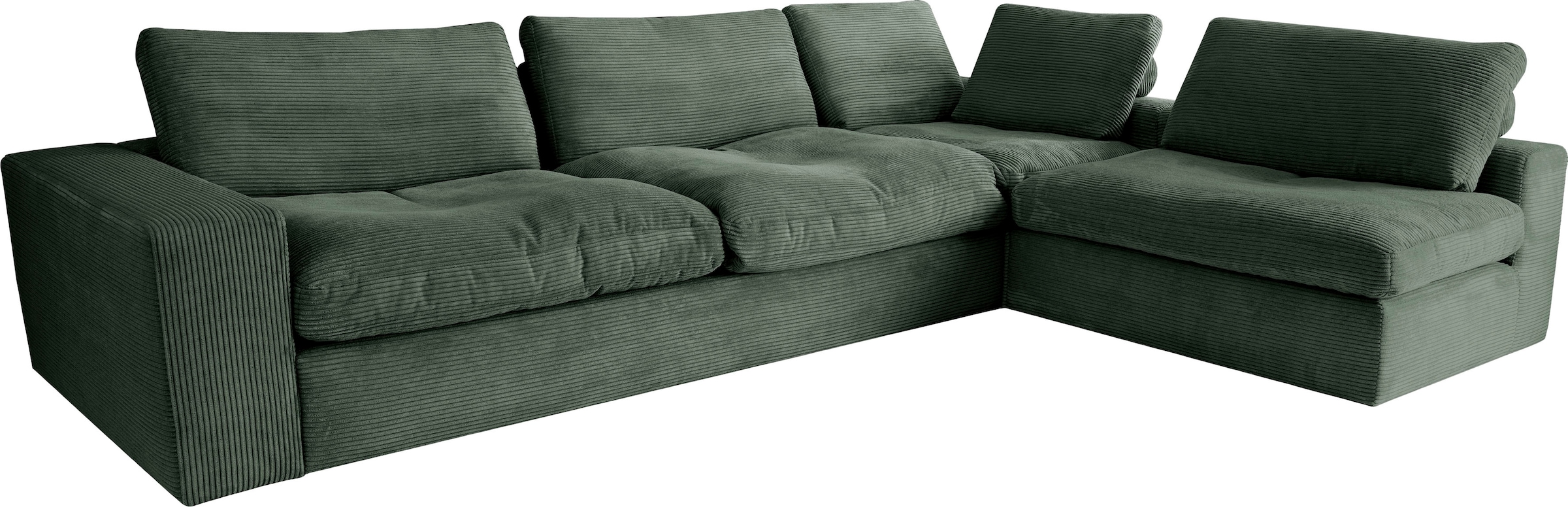 alina Ecksofa »Sandy«, mit losen Sitz und Rückenkissen, in modernem Cordstoff