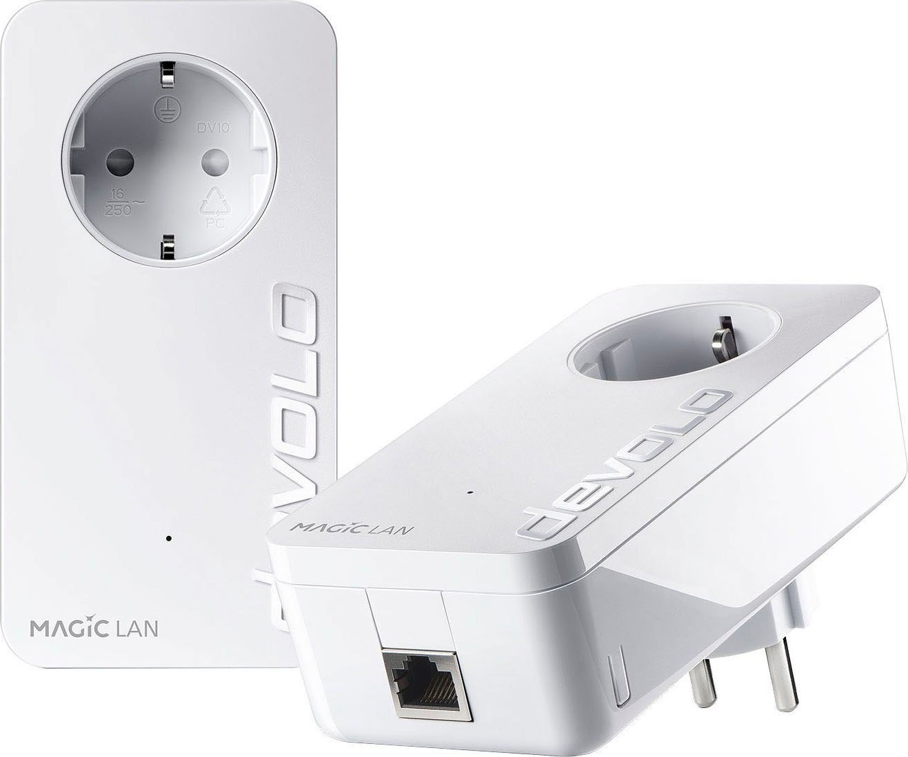 DEVOLO Smart-Stecker »Magic 1 LAN Starter Kit (1200Mbit, Powerline, 2x GbitLAN, Heimnetz)«, (2 St.)