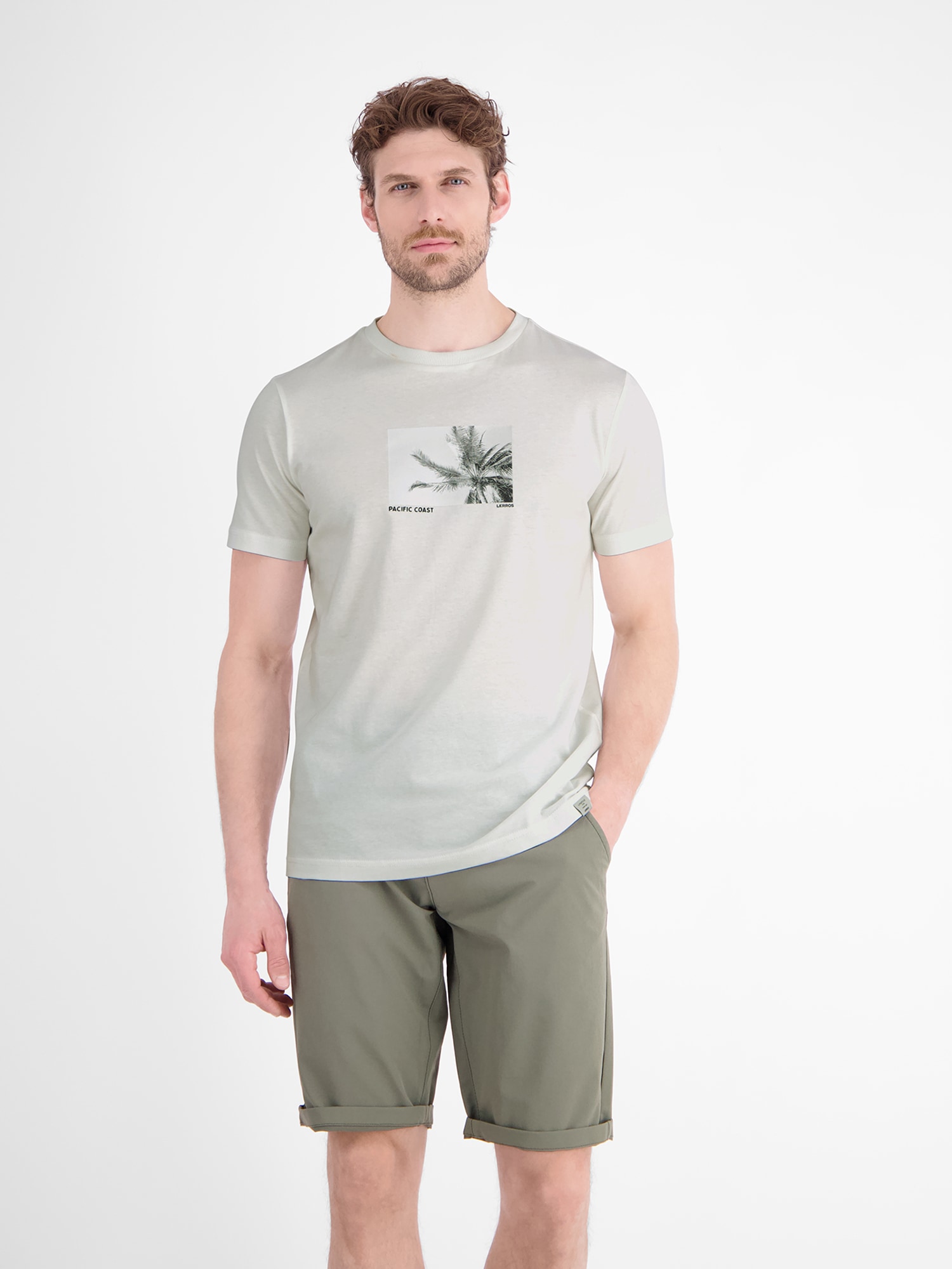 LERROS T-Shirt »Baumwoll T-Shirt mit Motiv-Print und bequemem Rundkragen«
