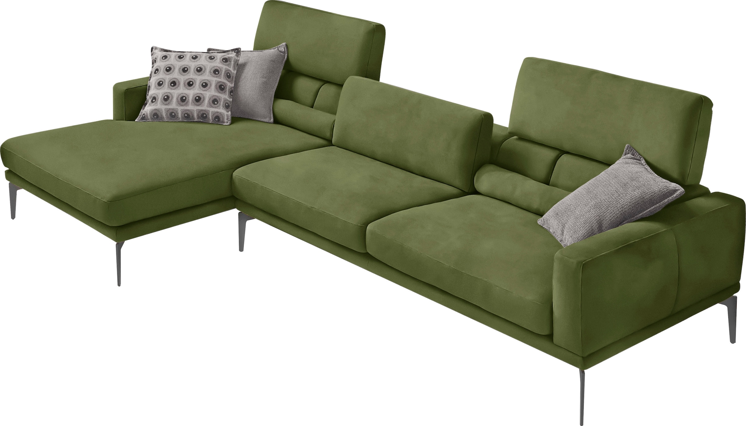 Ecksofa »Masu, Design trifft sensationellen Sitzkomfort«, inkl. 2 Kissenrollen,...