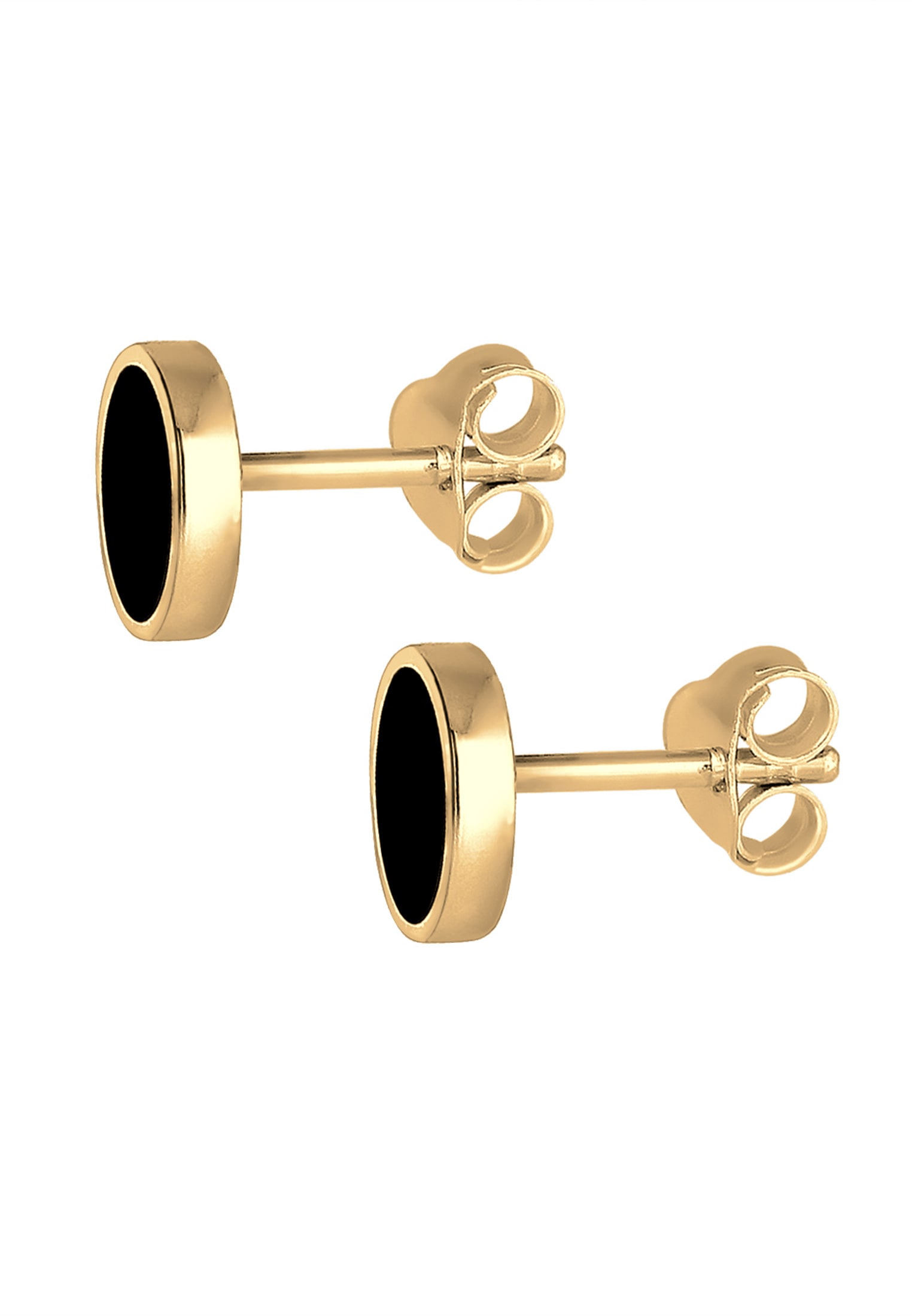 Kuzzoi Paar Ohrstecker »Ohrringe Basic Kreis Geo Emaille 925 Silber«