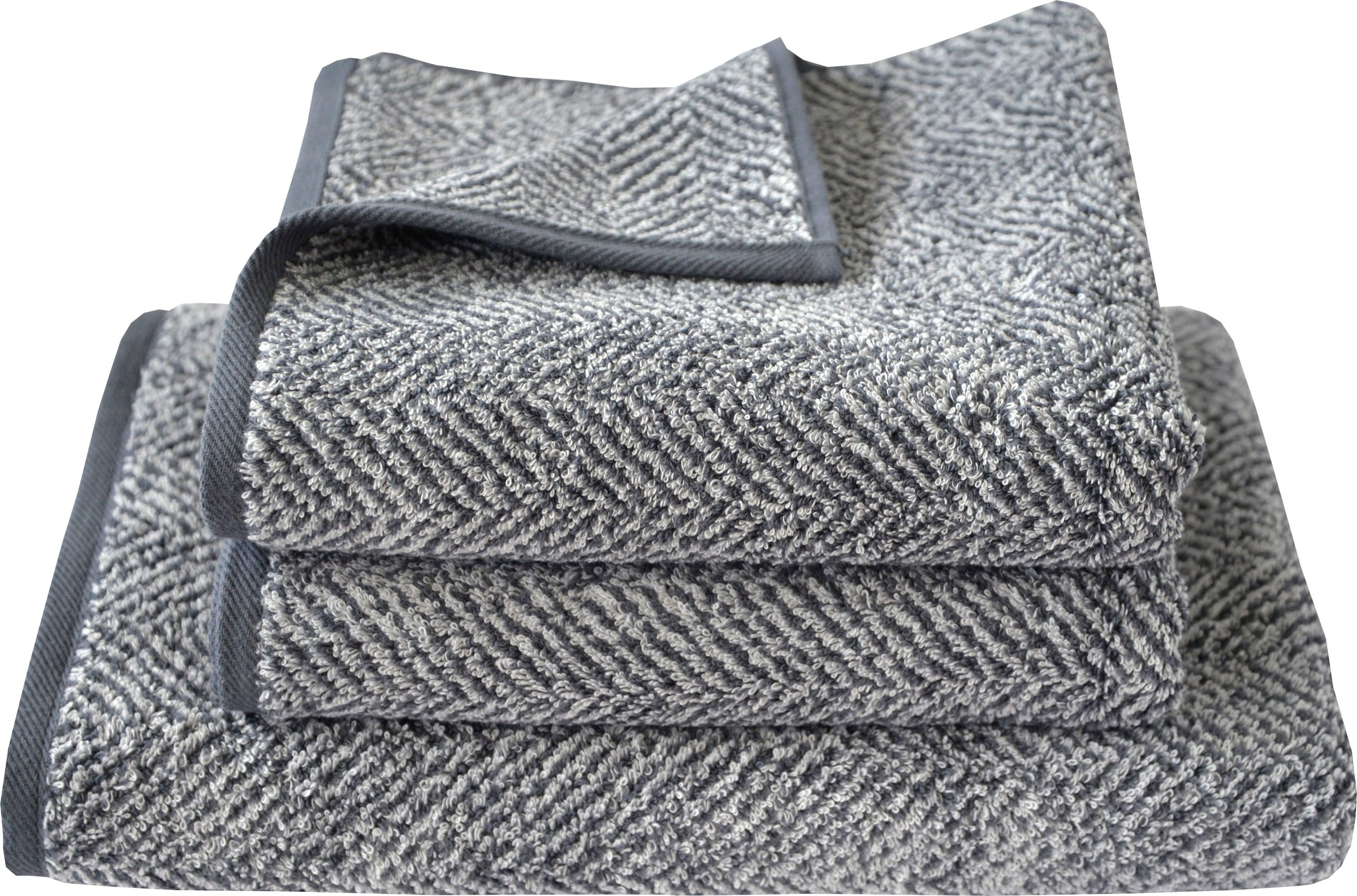 Dyckhoff Handtuch Set »Golden Shades Herringbone«, Set, 3 tlg., Walkfrottier, mit Fischgrät-Muster; 2 Handtücher (50x100cm), 1 Duschtuch (70x140cm)