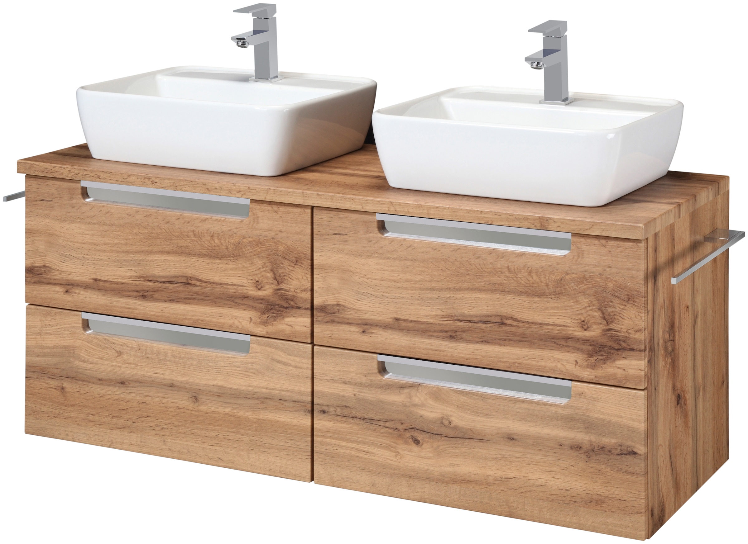welltime Doppelwaschtisch »Malibu«, mit Soft-Close, Breite 120 cm