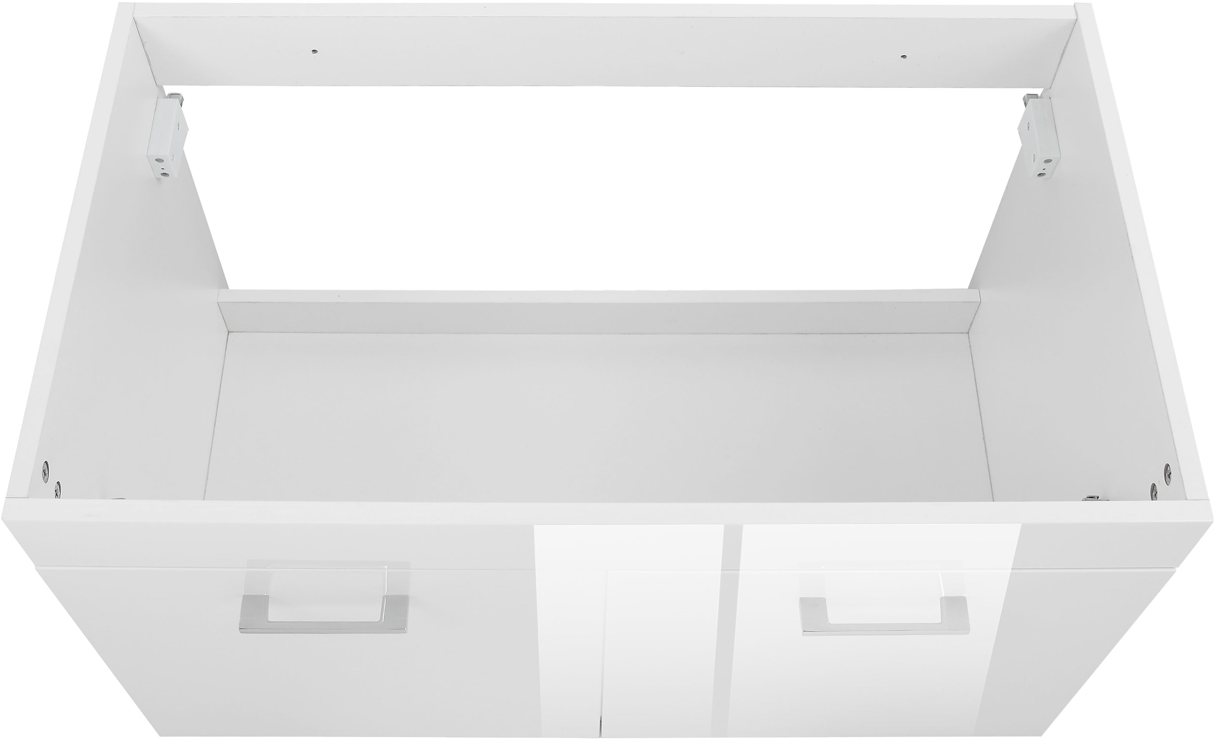 welltime Waschtisch »Florenz, Breite 60cm, 2 Tür, 2 Fächer, MDF-Front«, Waschplatz mit 2 Türen,in verschiedenen Farben erhältlich, Badmöbel
