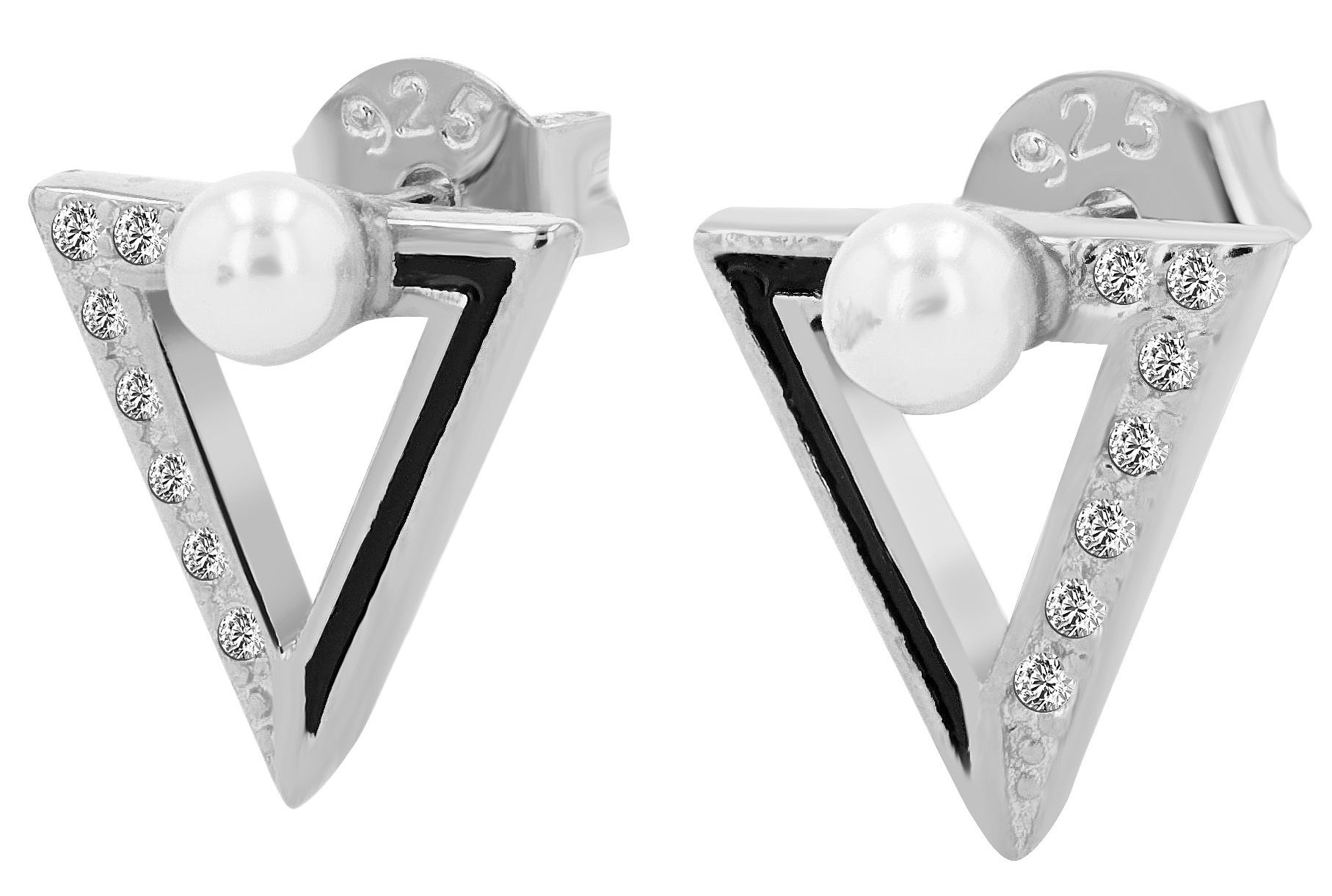 Adelia´s Paar Ohrstecker »Damen Ohrringe ¿ Ohrstecker aus 925 Silber mit Perle«