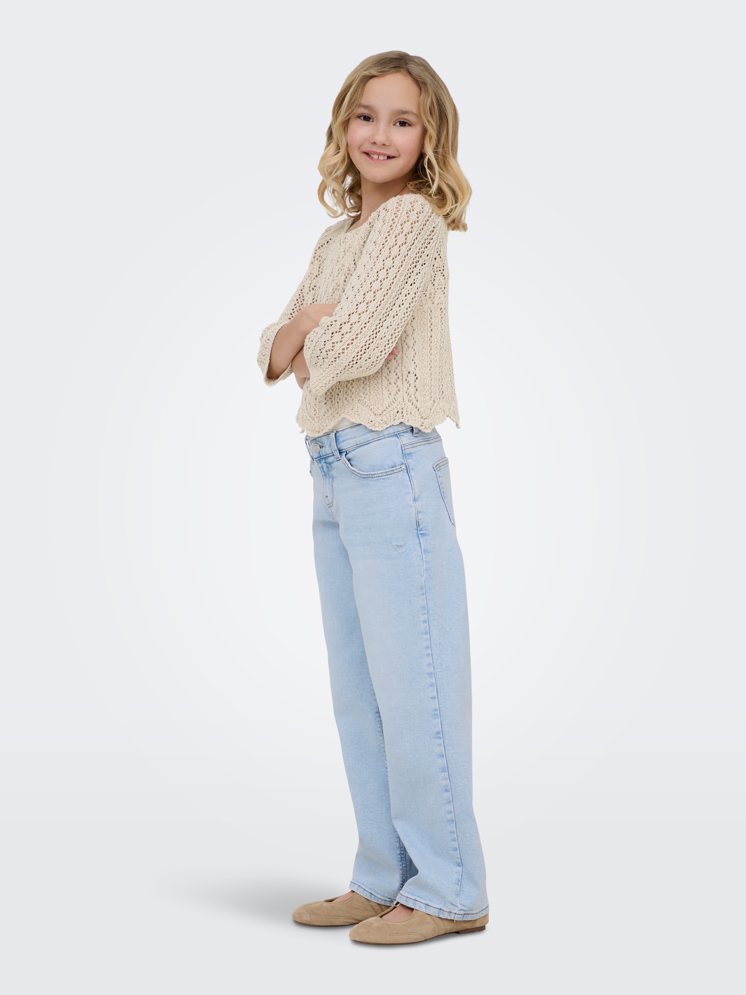 KIDS ONLY Strickpullover »KOGNOLA LIFE  3/4 PULLOVER KNT NOOS« in toller Handstrick-Optik
