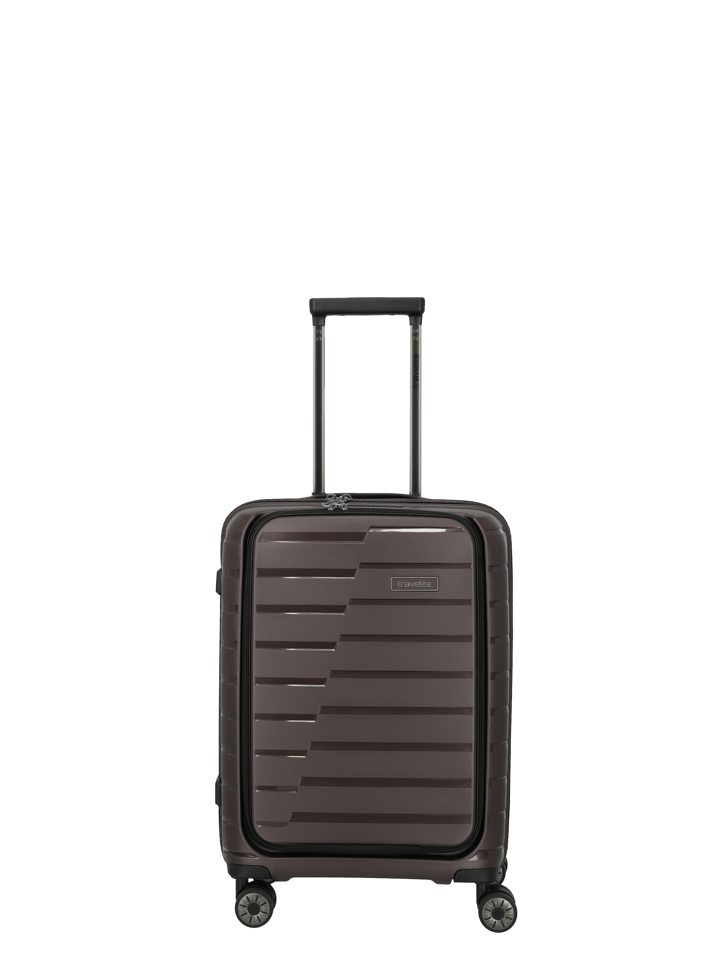 travelite Trolley »AIR BASE Reisekoffer Hartschale« 43 l 4 Rollen kratzresistenter Oberfläche und cleverer Innenaufteilung