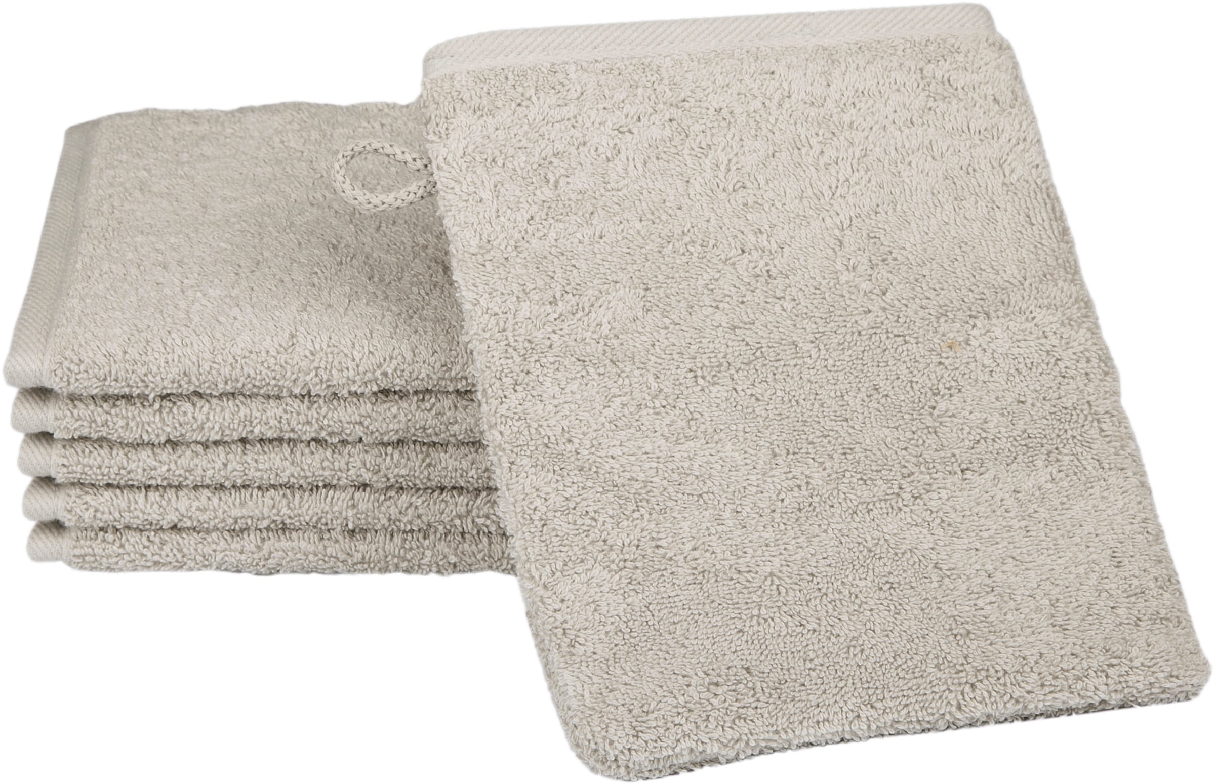 Ross Waschhandschuh »Smaragd« 100% Baumwolle in grau, Größe B/L: 17 cm x 21 cm