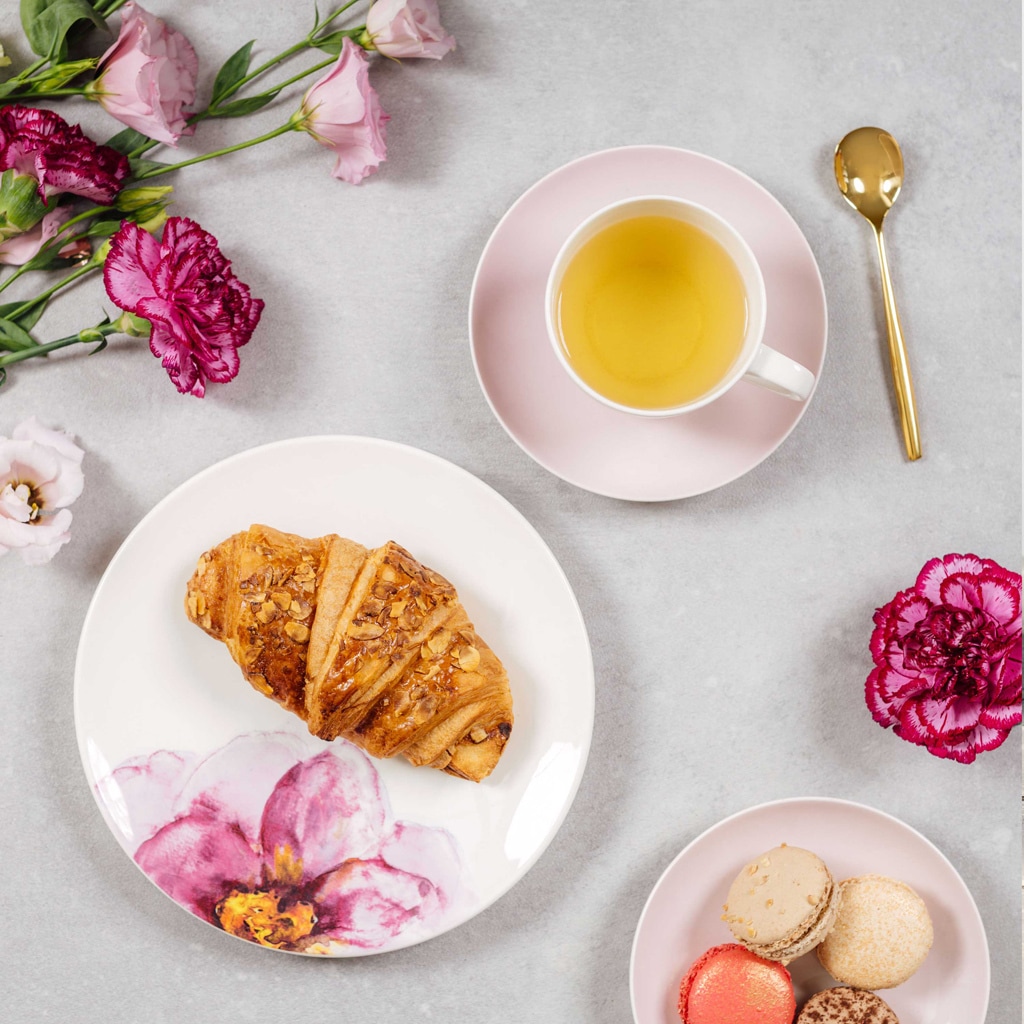 Villeroy & Boch Geschirr-Set »Frühstücks-Set Rose Garden 8er Set weiß-rosa«