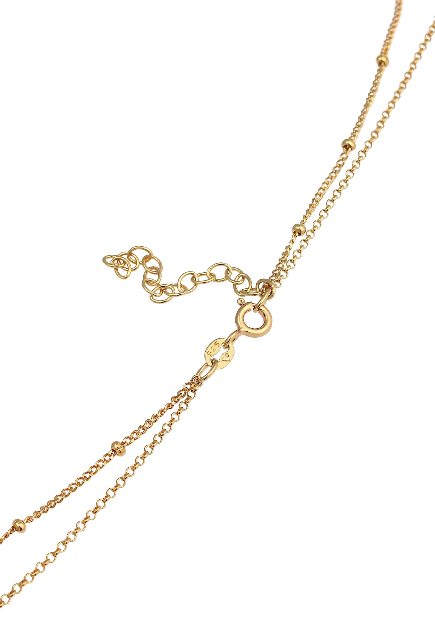 Elli Silberkette »Halskette Layer Rosa Quarz Kugeln Beads 925 Silber«