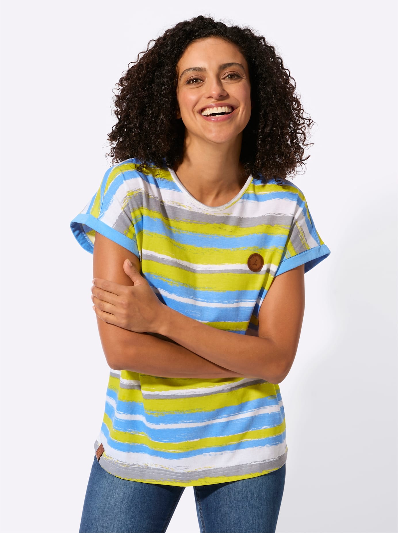 Casual Looks Kurzarmshirt »Ringelshirt« 1 tlg.