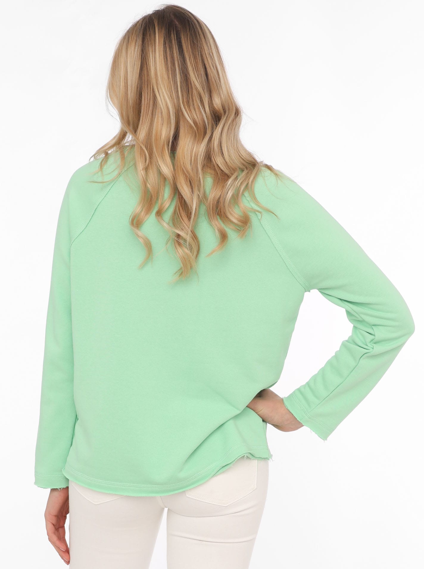 Zwillingsherz Sweatshirt »"Enjoy"«, mit Used-Look Kanten und Stickerei