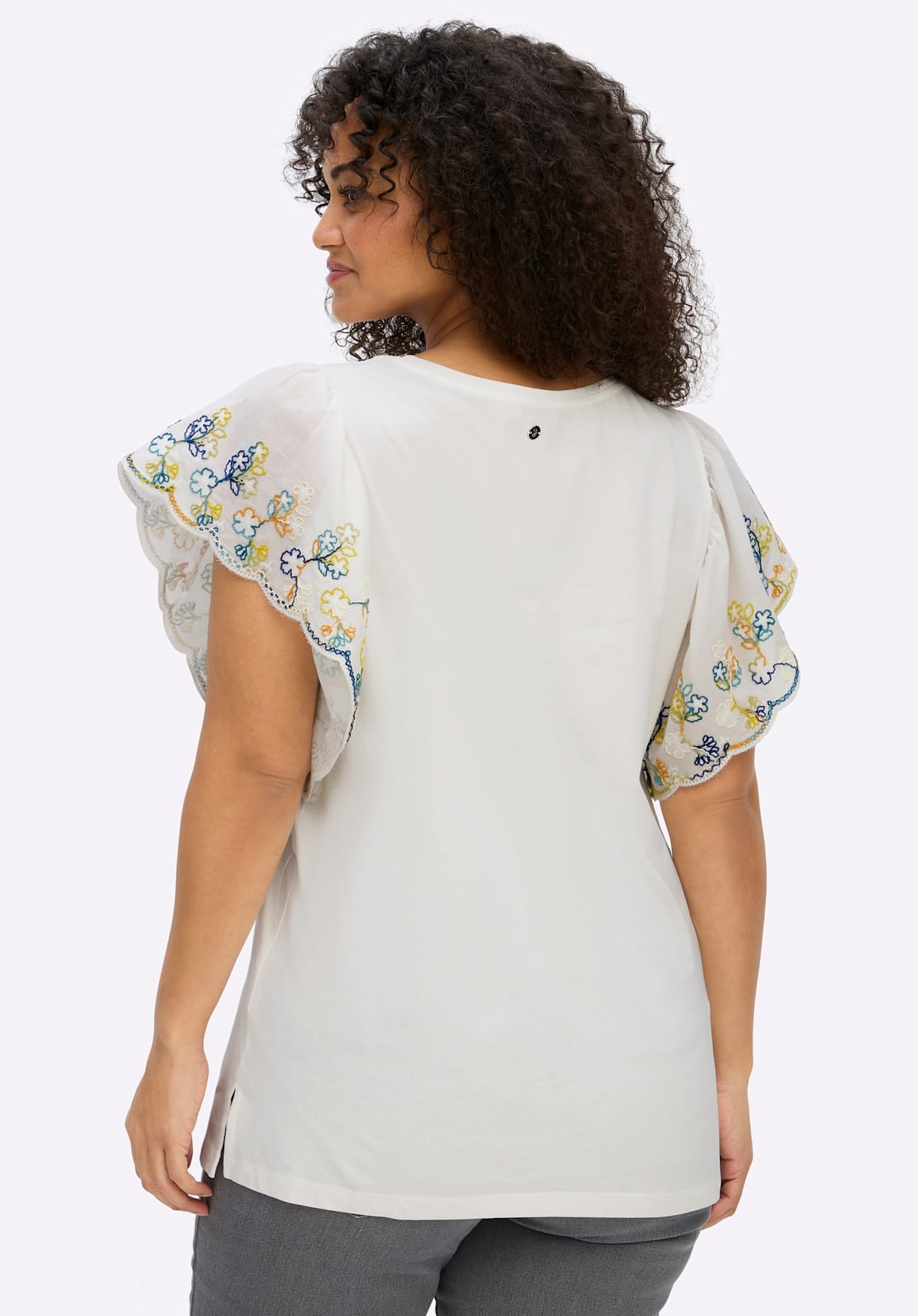 Sheego Rundhalsshirt »Halbarmshirt« 1
