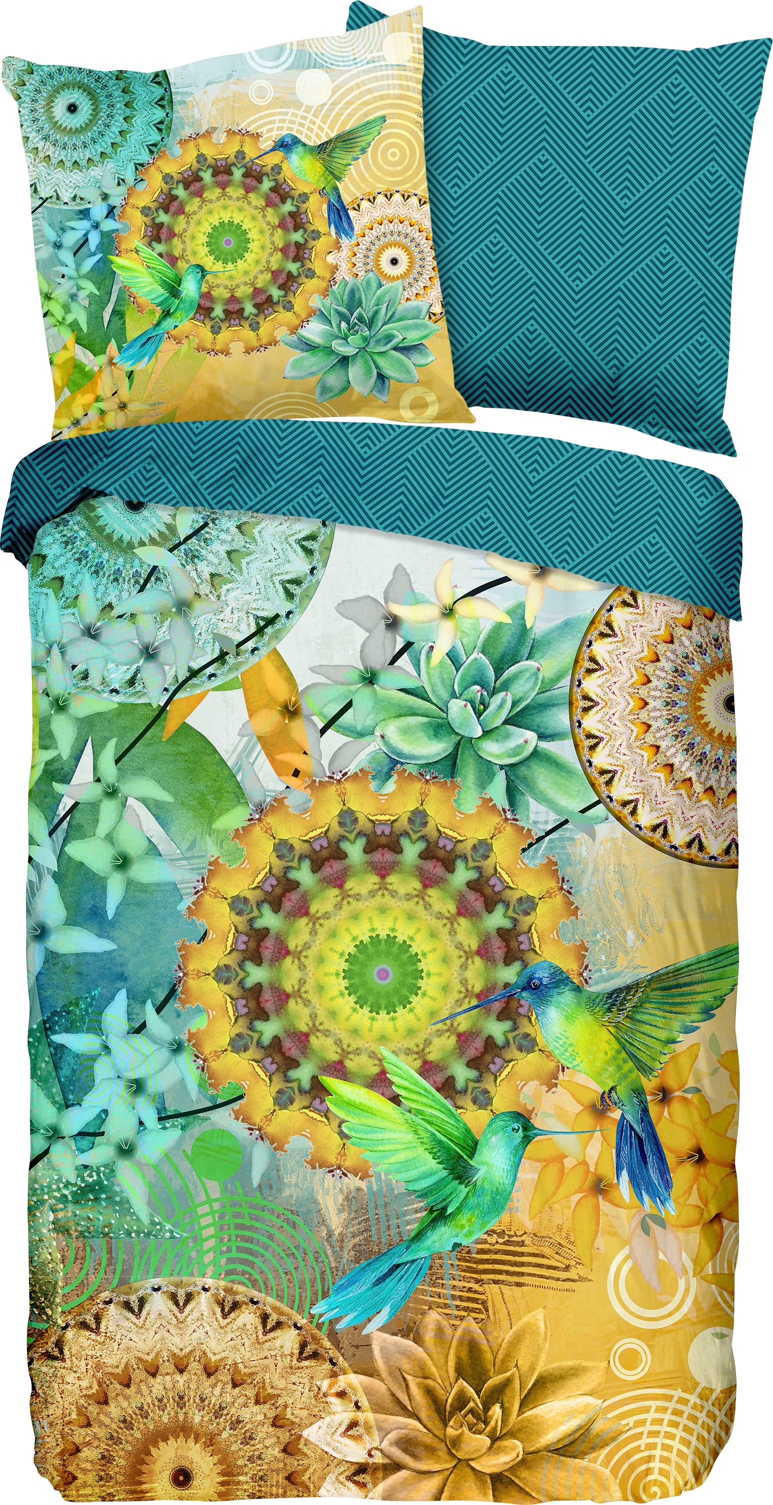 hip Wendebettwäsche »Giada«, mit Mandalas und Vögeln
