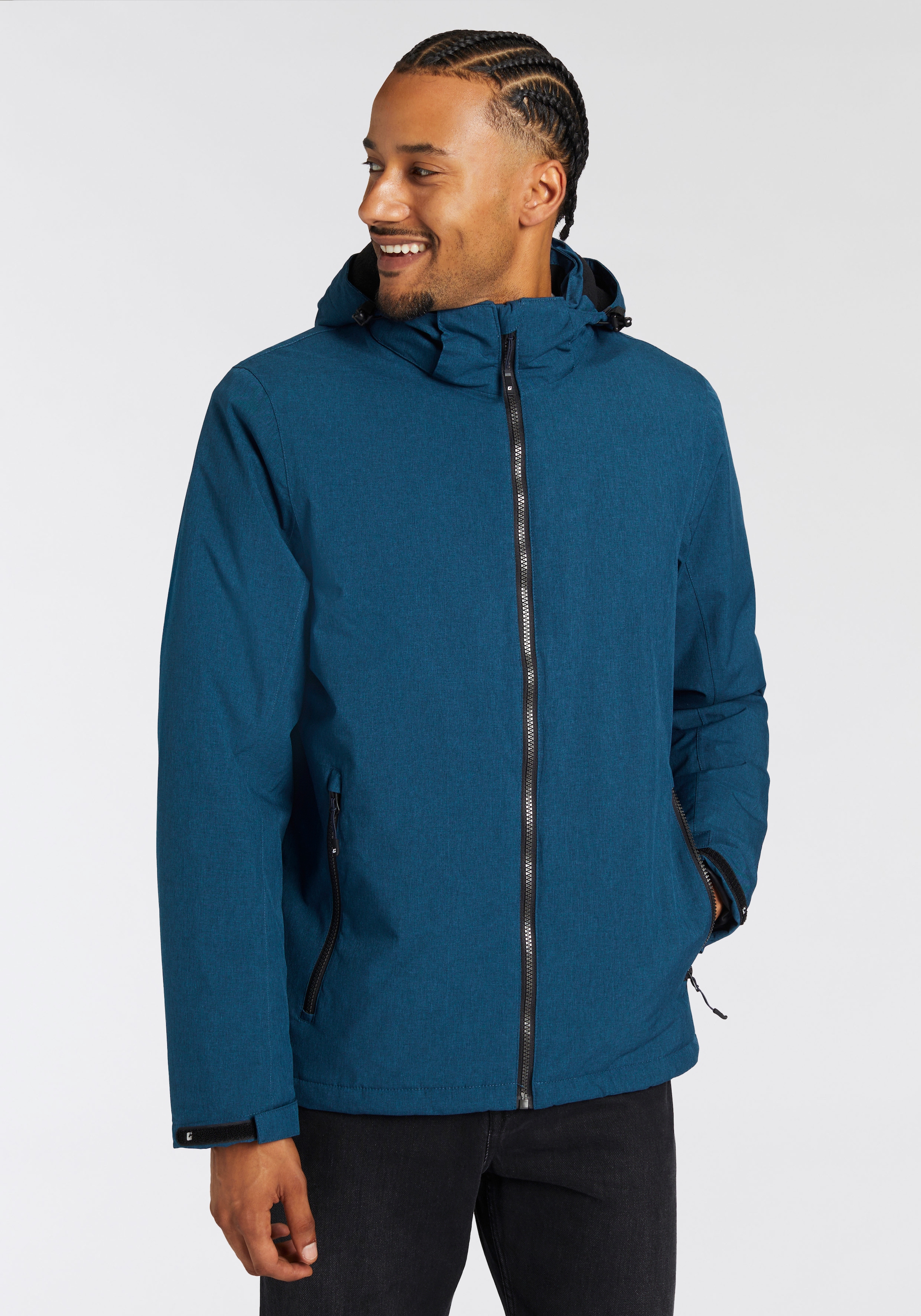 Outdoorjacke, mit Kapuze