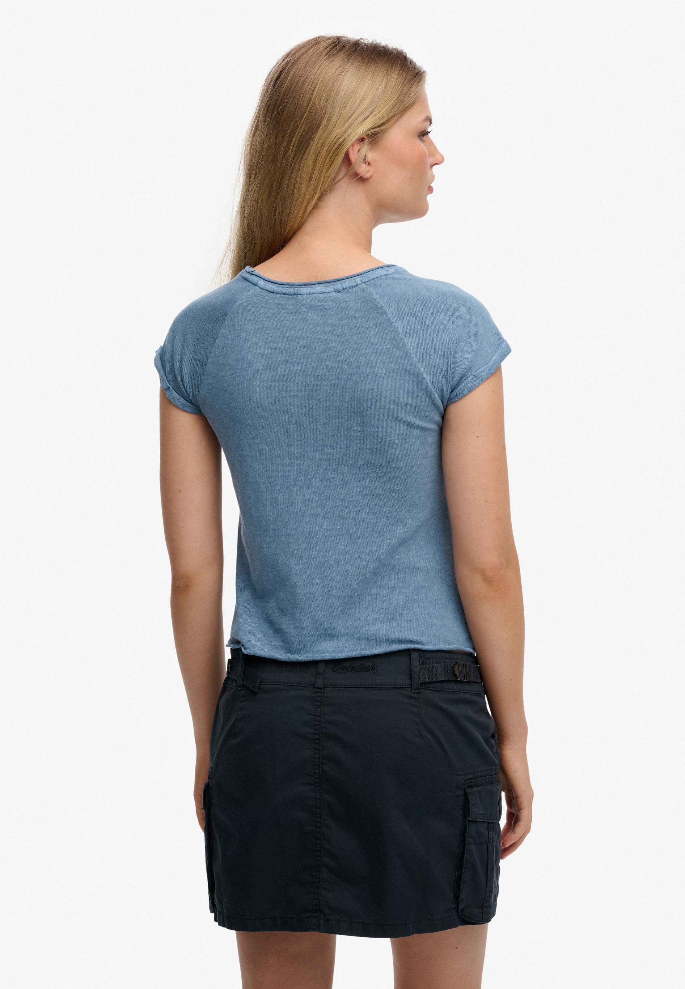 Superdry Kurzarmshirt »ATH ESS SLUB GRAPHIC TEE« Baumwolle, skinny fit