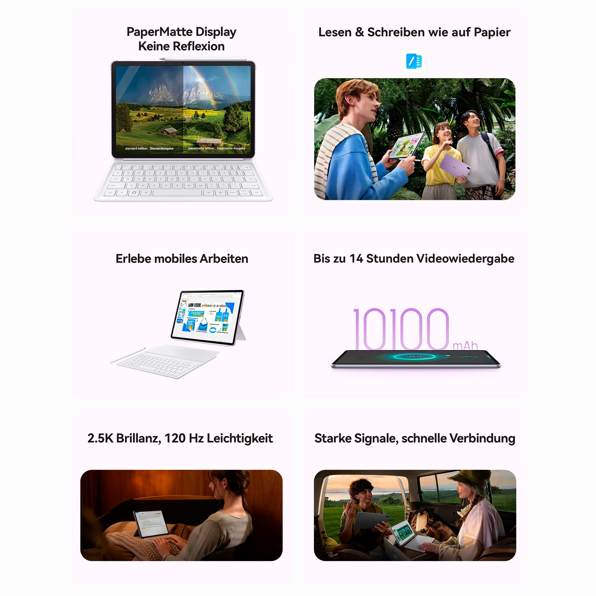 Huawei Tablet »MatePad 11.5 (8+256 GB)«, (29,20 cm / 11,5 Zoll), HarmonyOS, 2.5K, PaperMatte Display, Personalisierte Notizen, 10.100 mAh Akku)