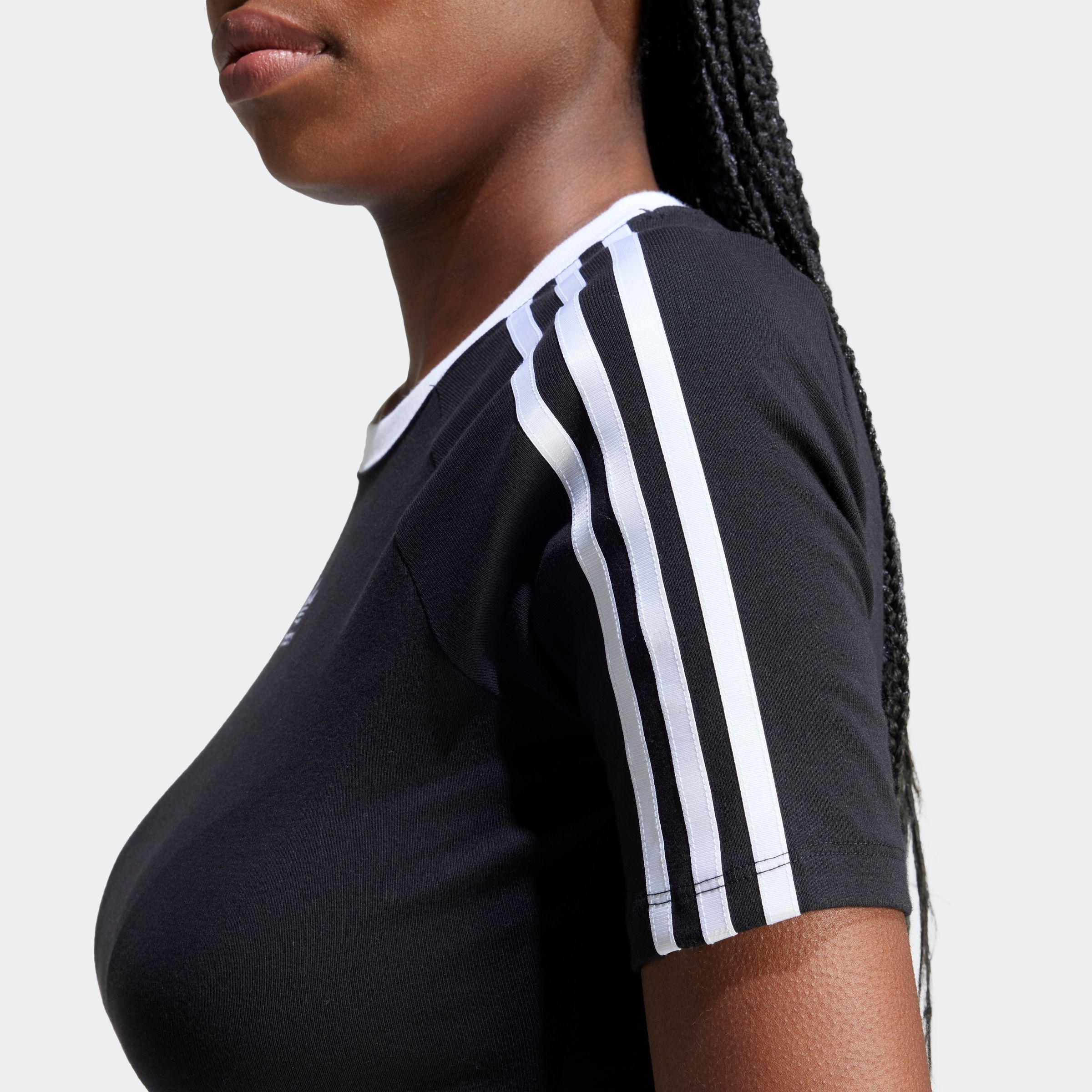 adidas Originals T-Shirt »3 S BABY TEE«, Cropped drei Streifen Shirt