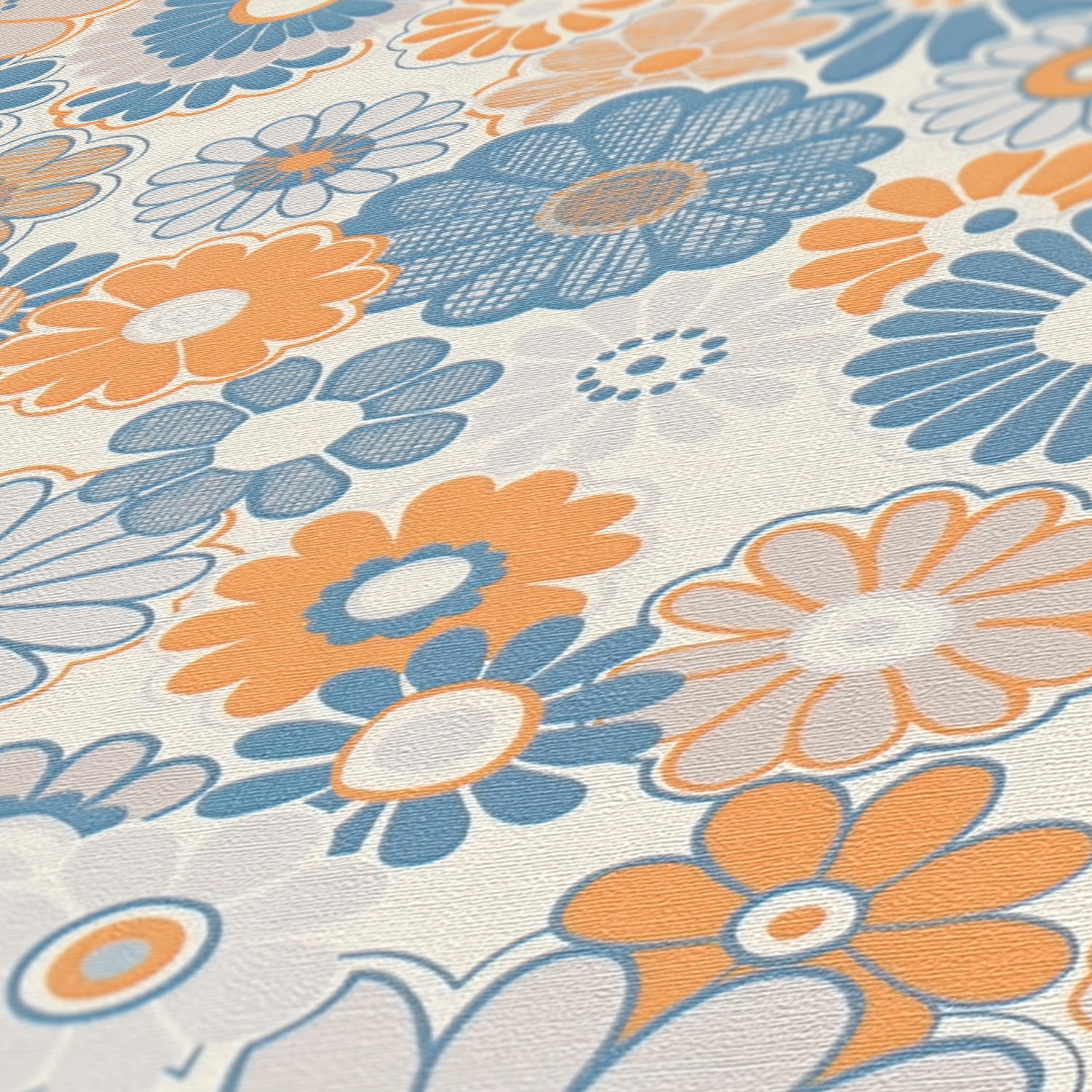 A.S. Création »Retro Chic florale Tapete Mustertapete Retro Blumen« matt strukturiert Vintage Vliestapete für Schlafzimmer Küche Wohnzimmer Floral Design