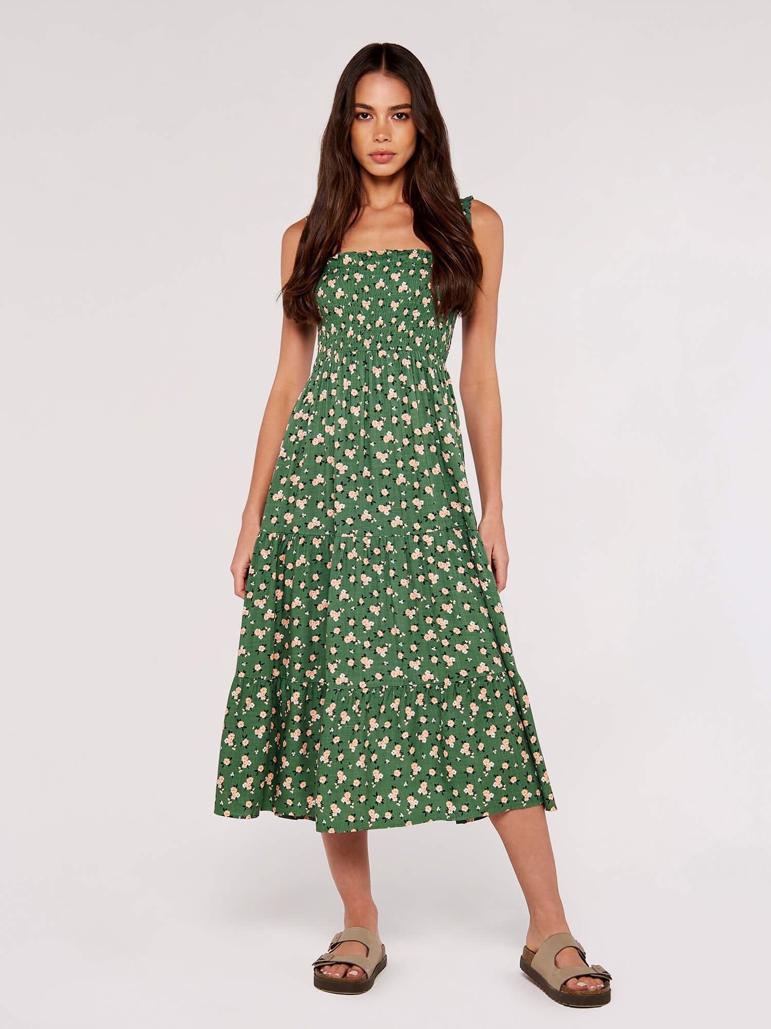 Apricot Midikleid »Midikleid« mit Smokdetails